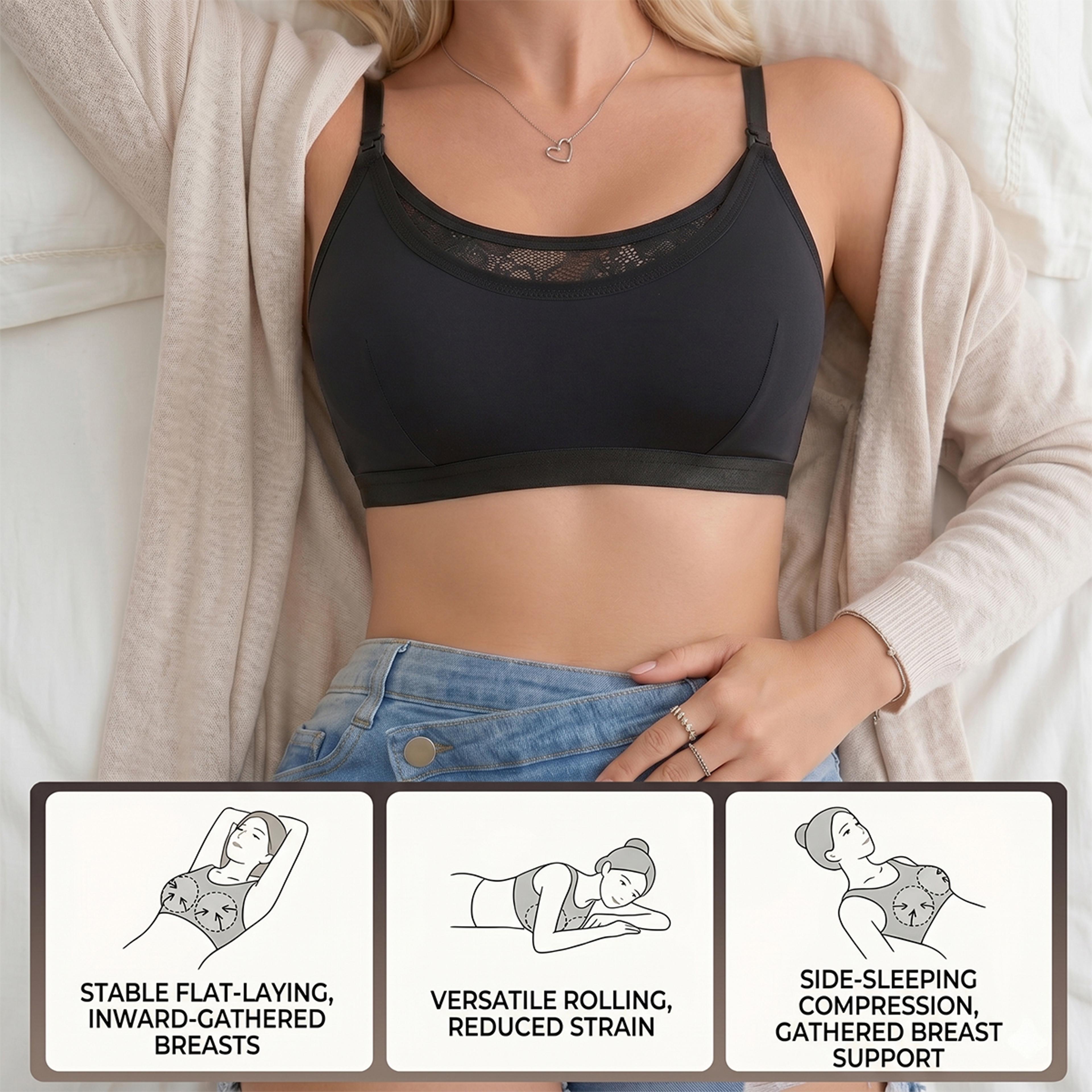ComfortFit Dual Nursing  Hands Free Breastfeeding Pumping Bra 5