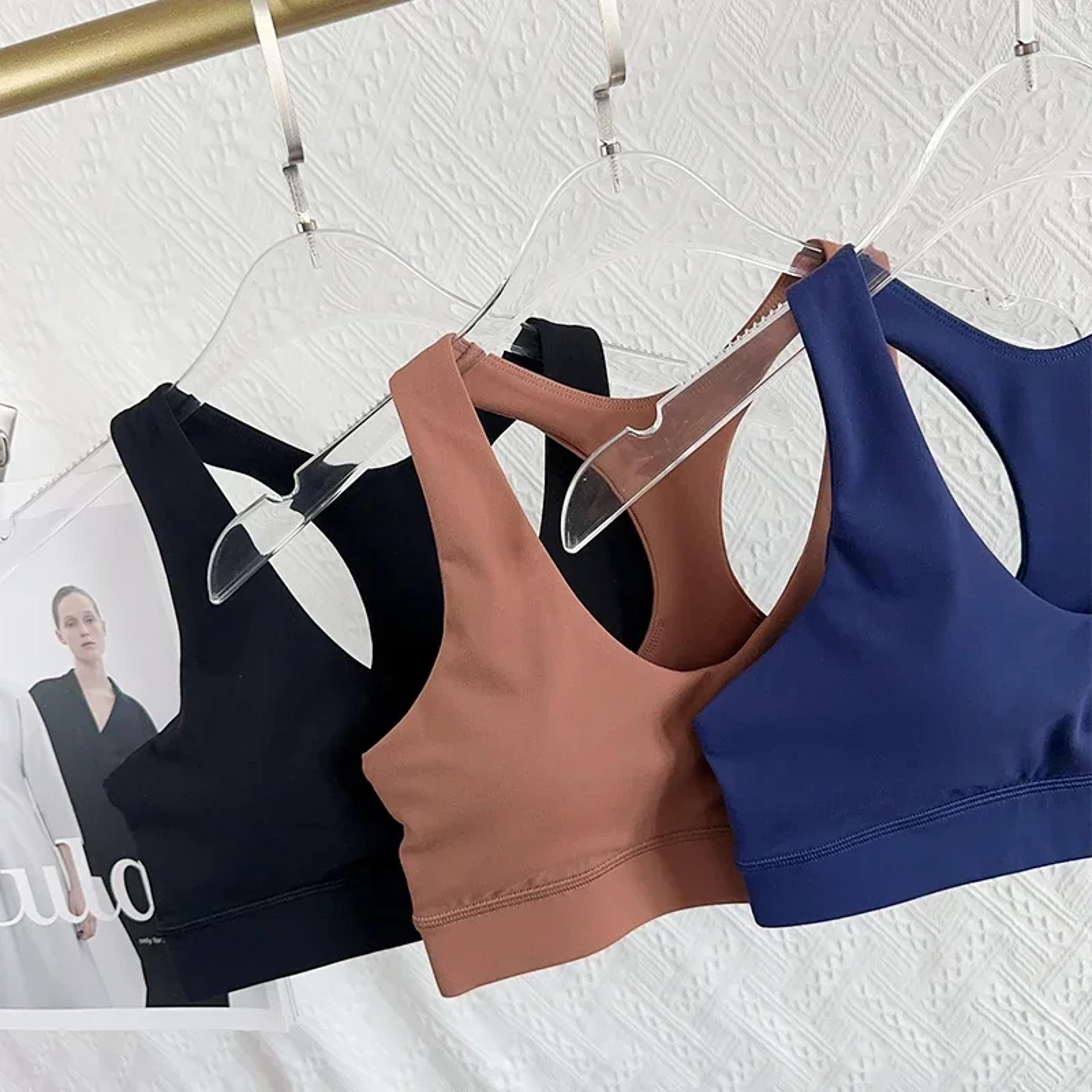 high support breathable yoga & running sports bra beautiful back pilates training top