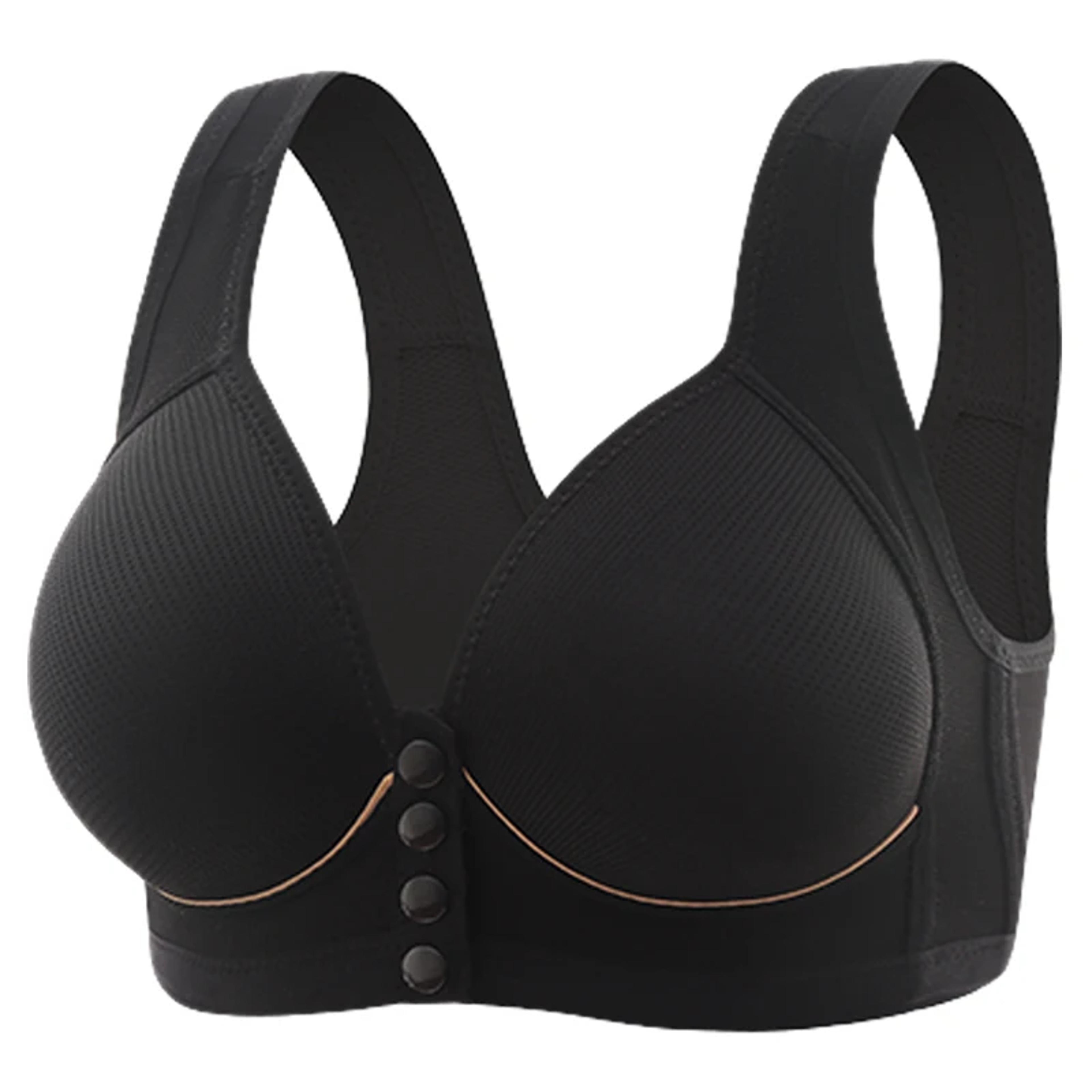 Ultra Comfort Seamless Front Button Breathable Bra Invisible Wireless Underwear 1