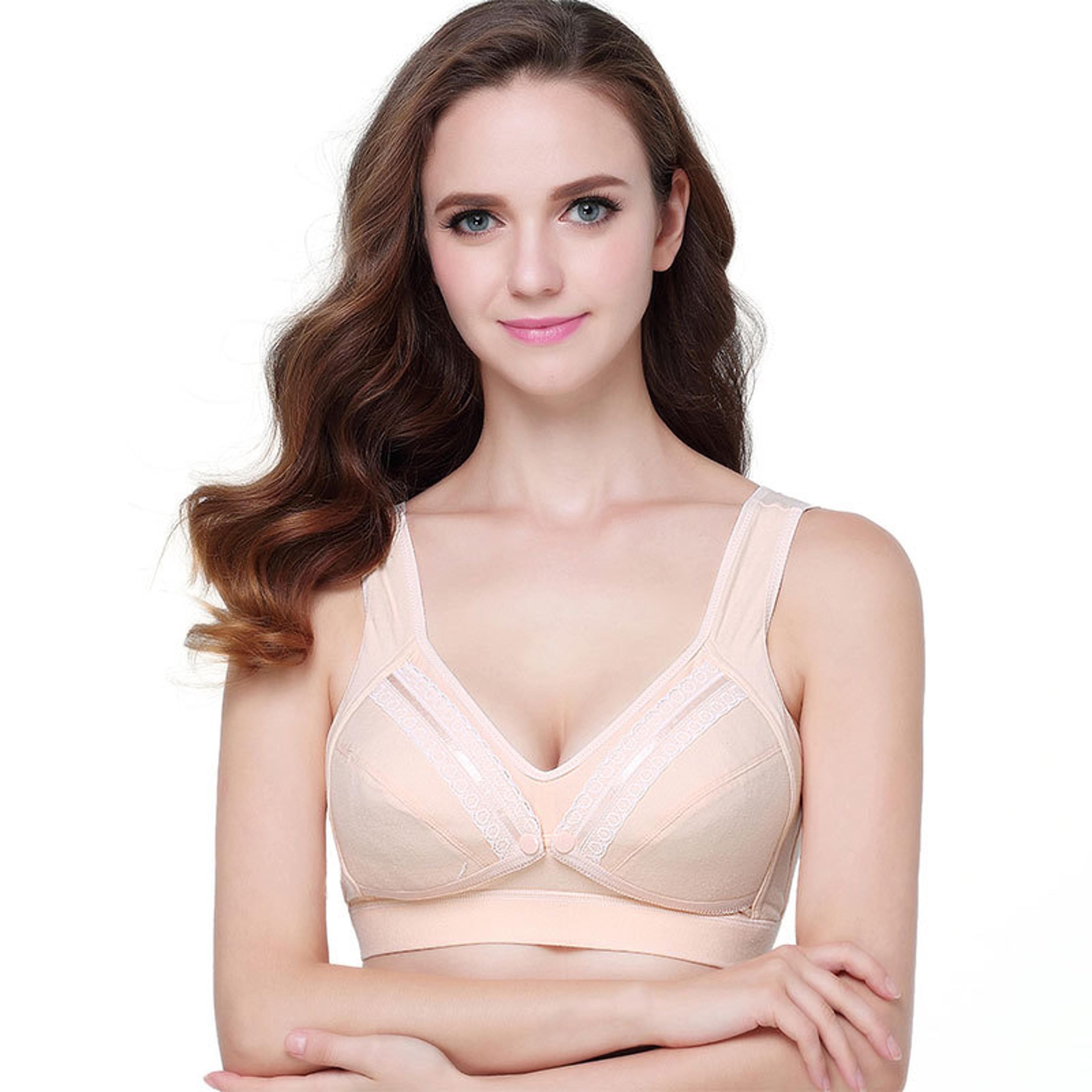 Wireless Front Opening Nursing  Maternity Bra For Breastfeeding Comfort 3