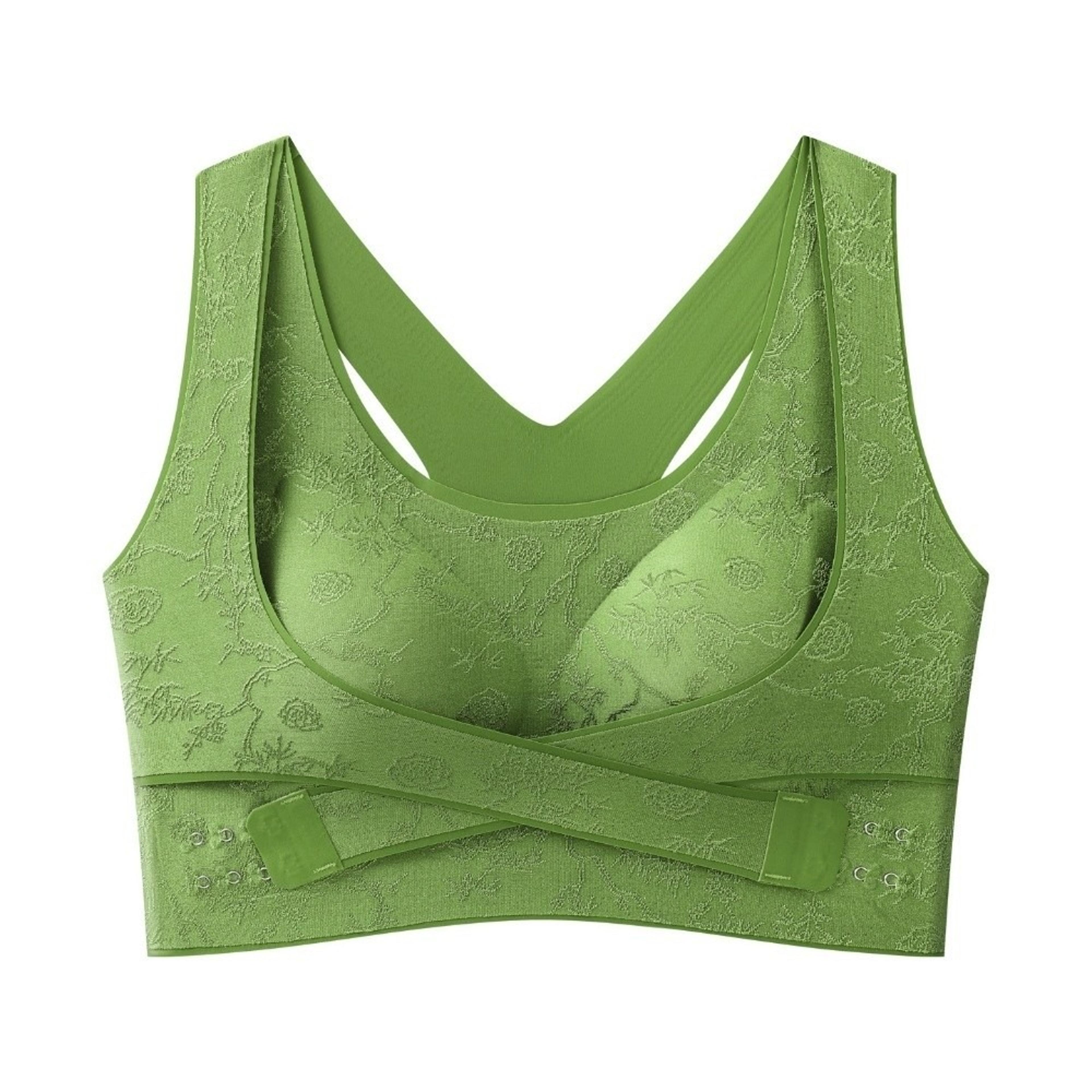 ComfortFit Plus Size Front Closure Seamless Push Up Bra With Cross Back Support 8