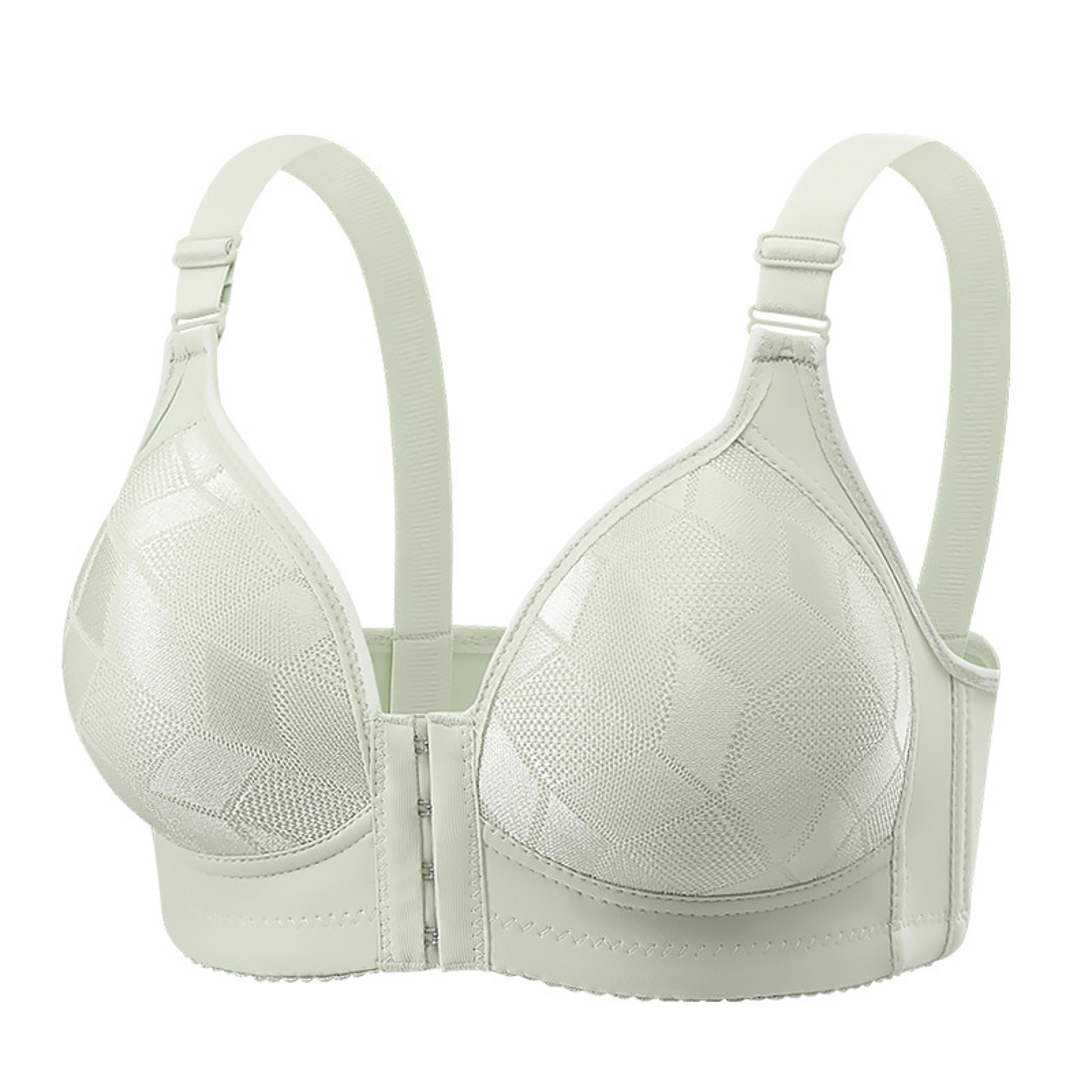 Seamless Front Closure Underwire Anti Sagging Bra With Front Buckle Support 3