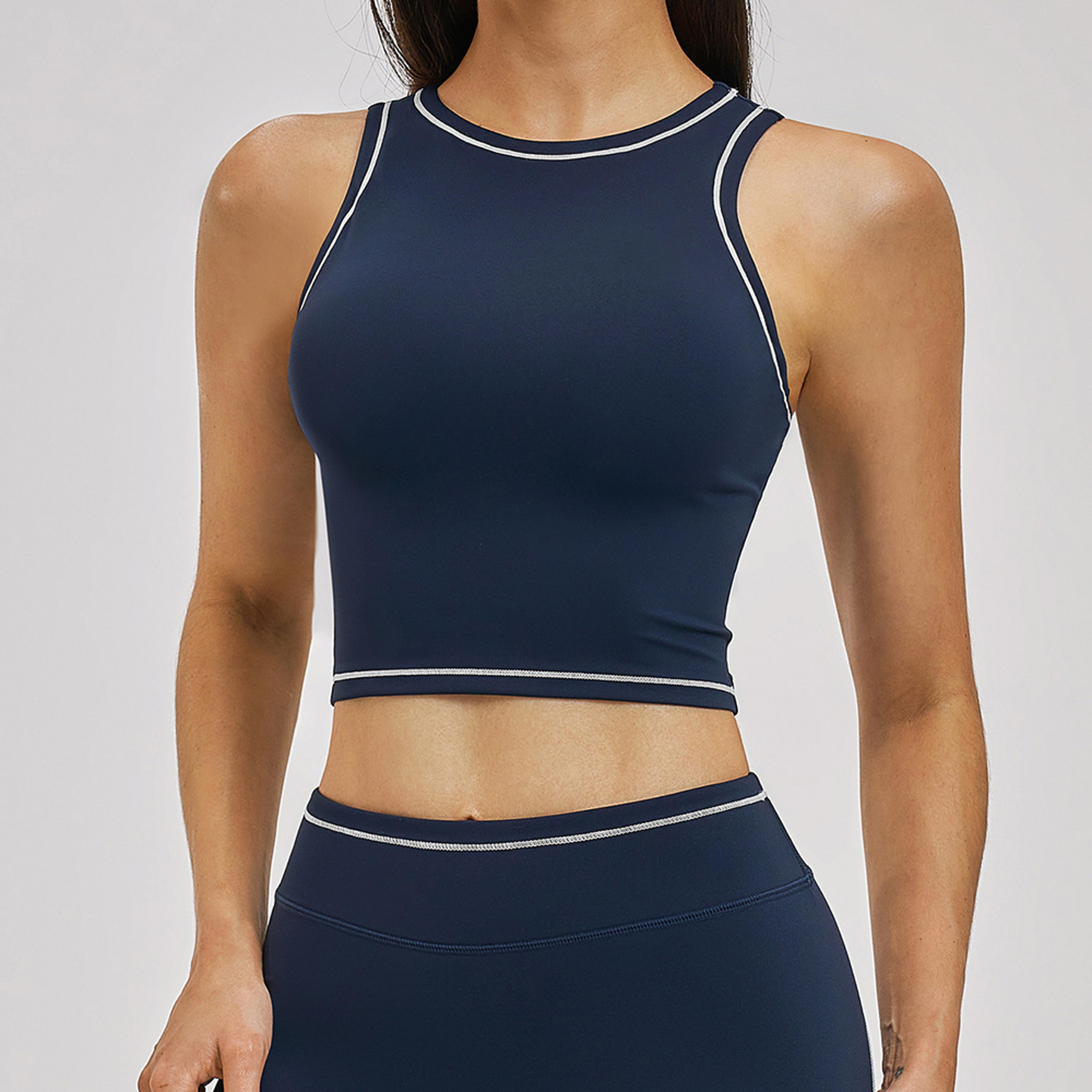 premium shockproof push up sports bra & workout top for women