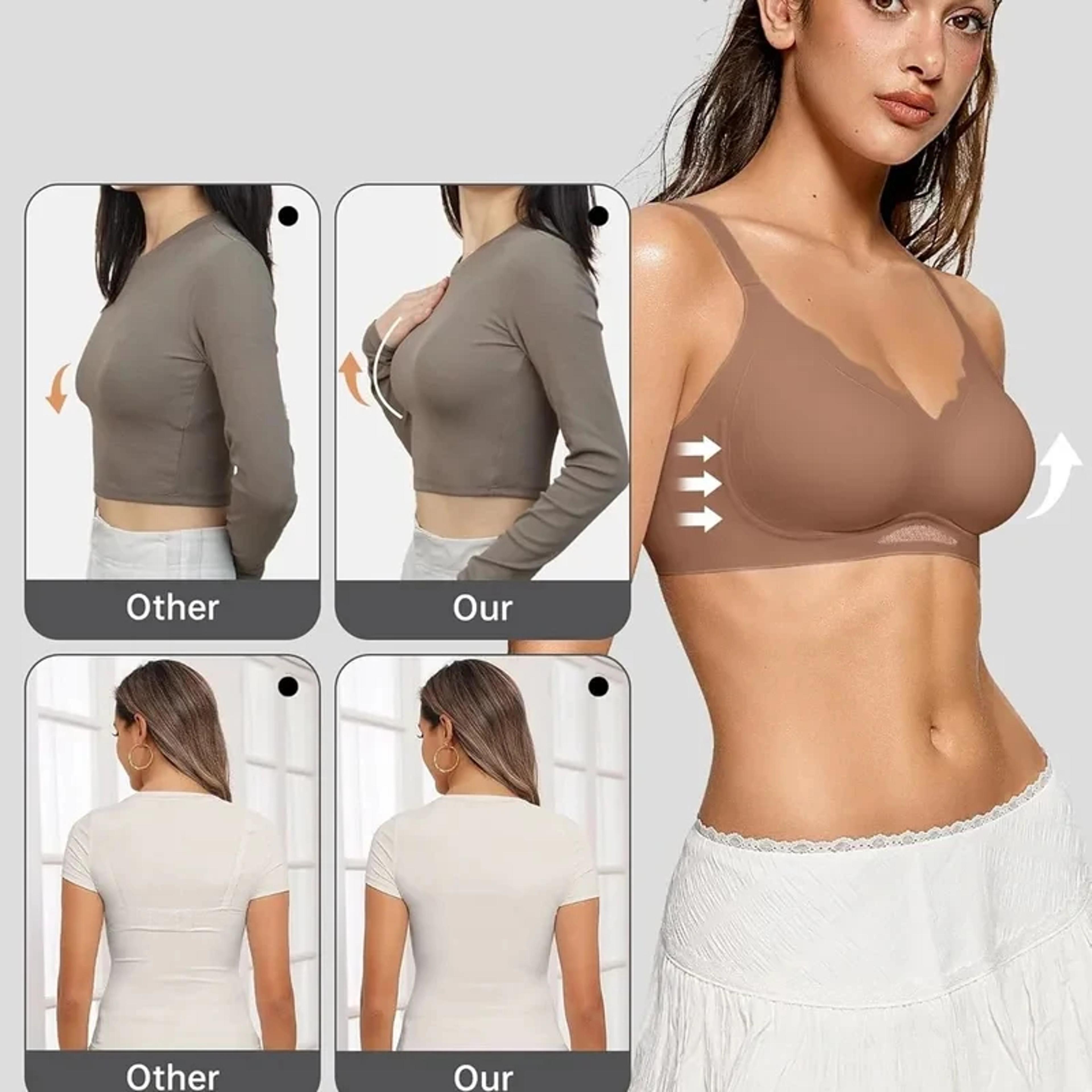 ComfortFit Wireless Seamless Bra  Push Up Bralette For Women All Day Breathable Support 4