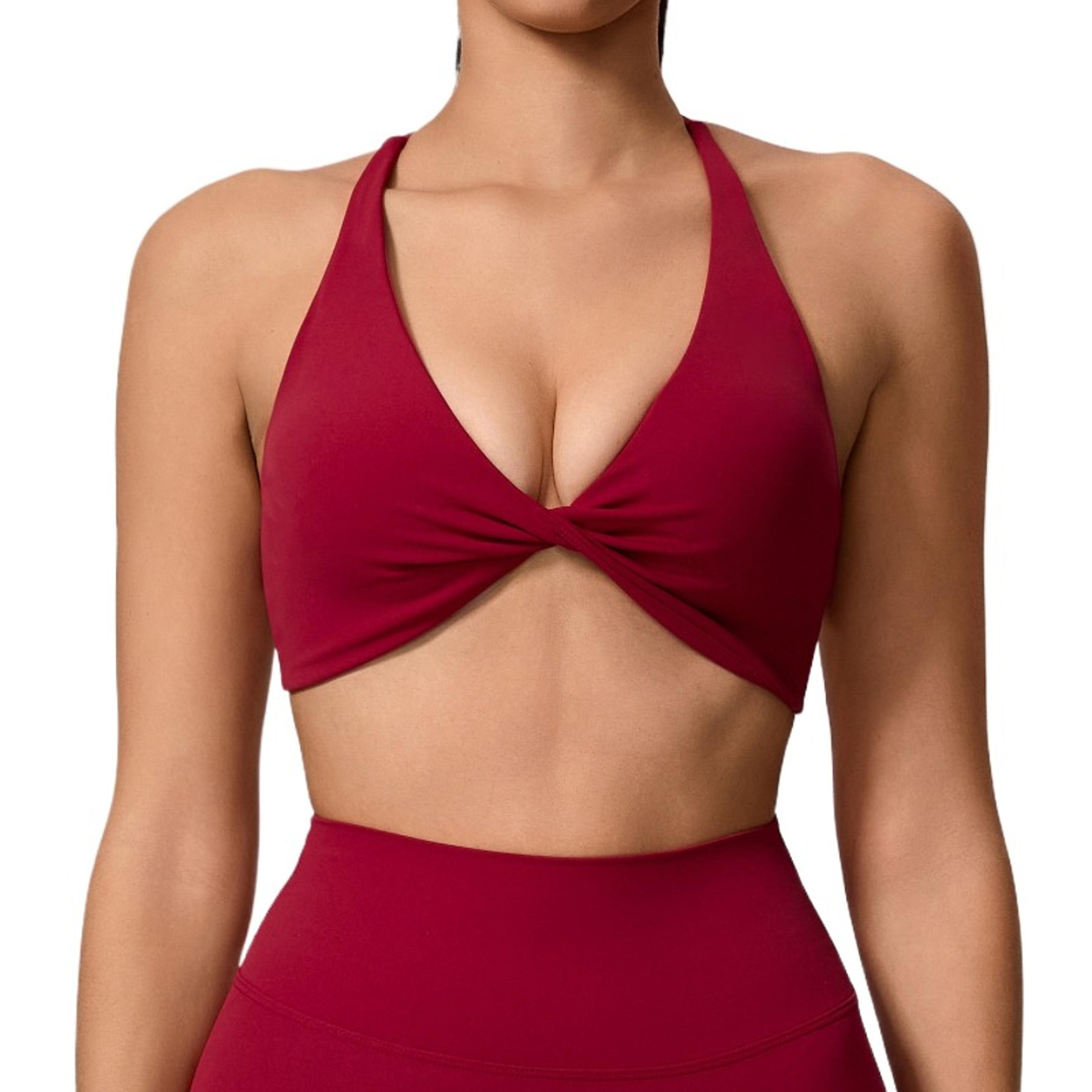 Supportive Backless Cross Strap Yoga  Gym Workout Bra For Women 0