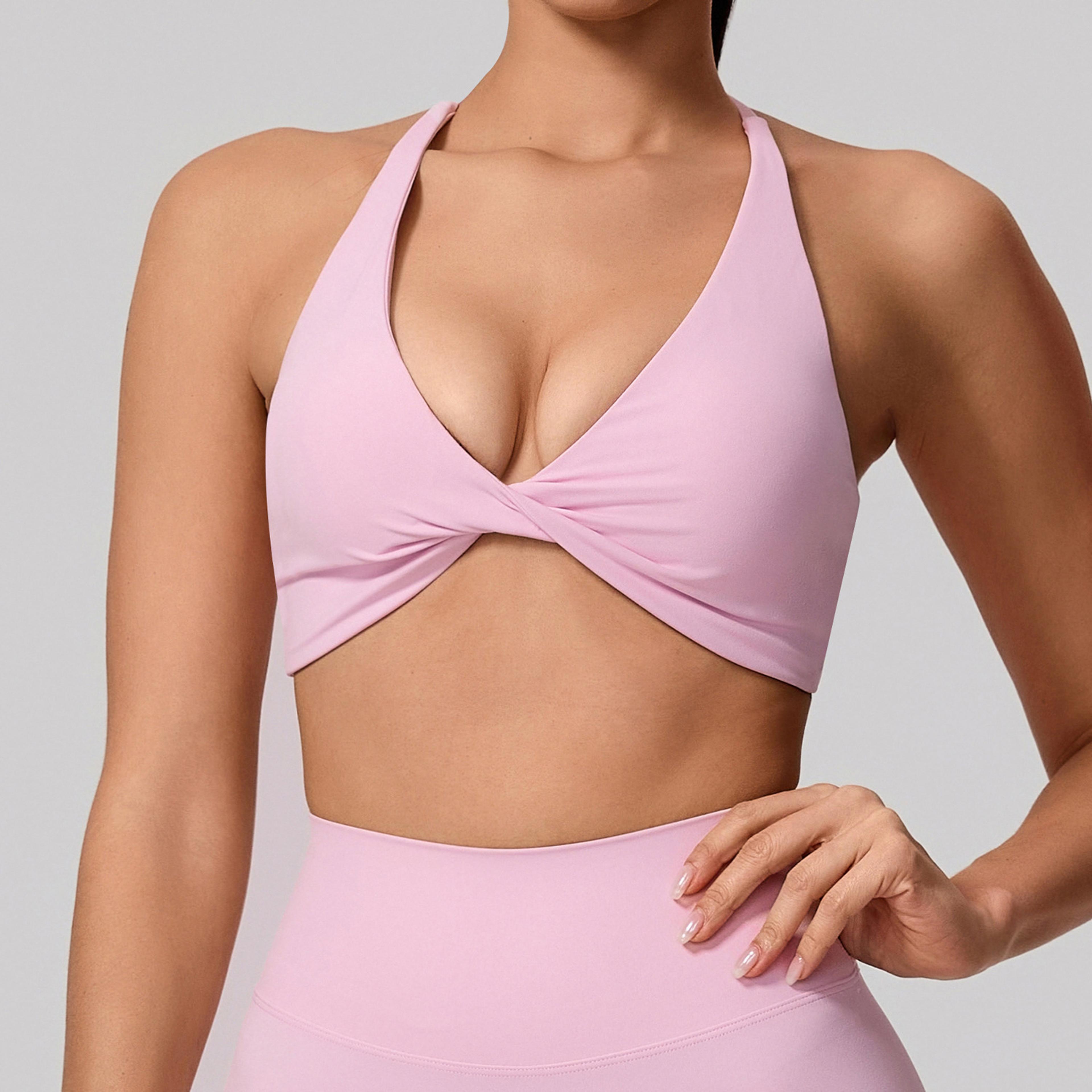 Supportive Backless Cross Strap Yoga  Gym Workout Bra For Women 6