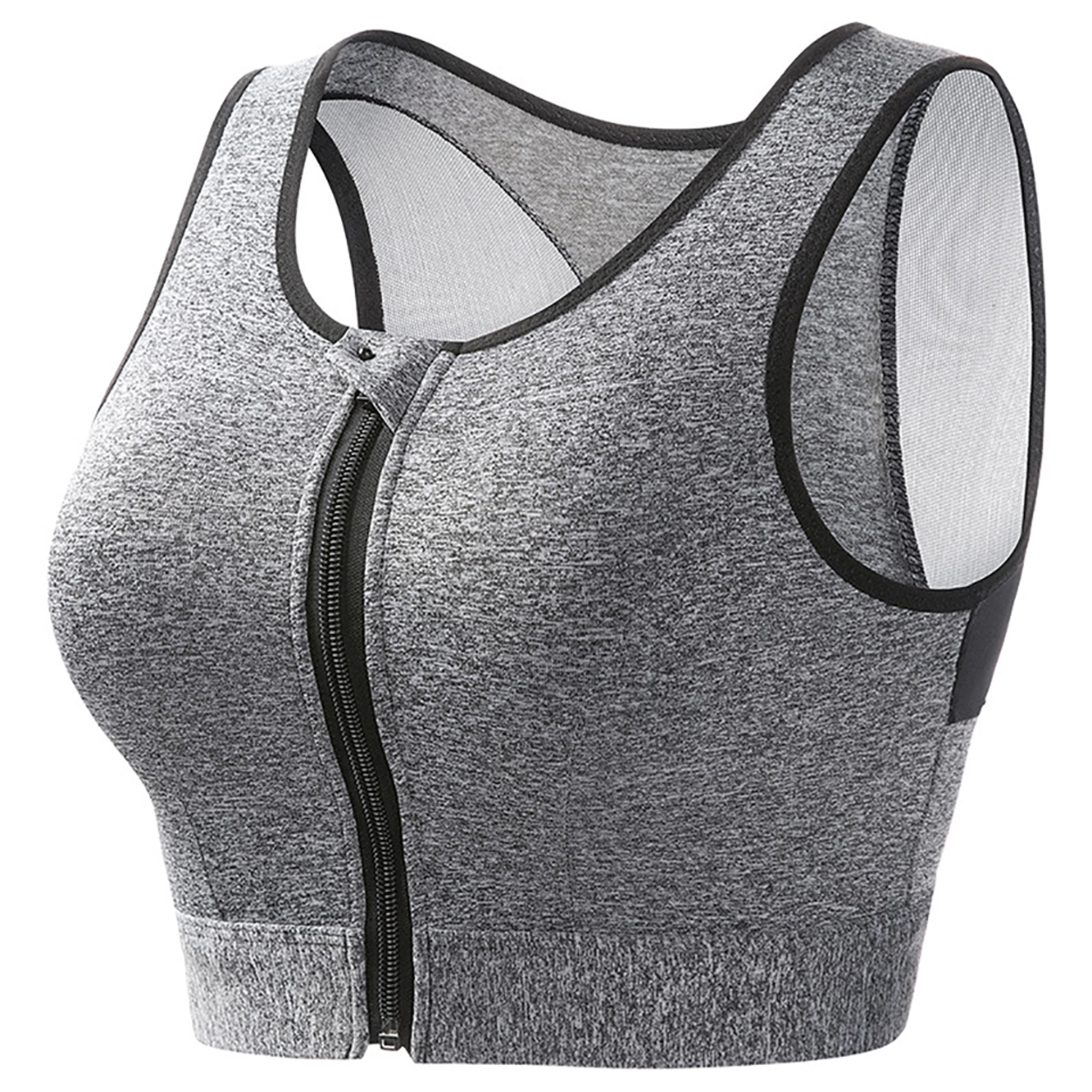 Premium Plus Size Front Closure Longline Sports Bra  High Support Workout  Yoga Padded Activewear 7