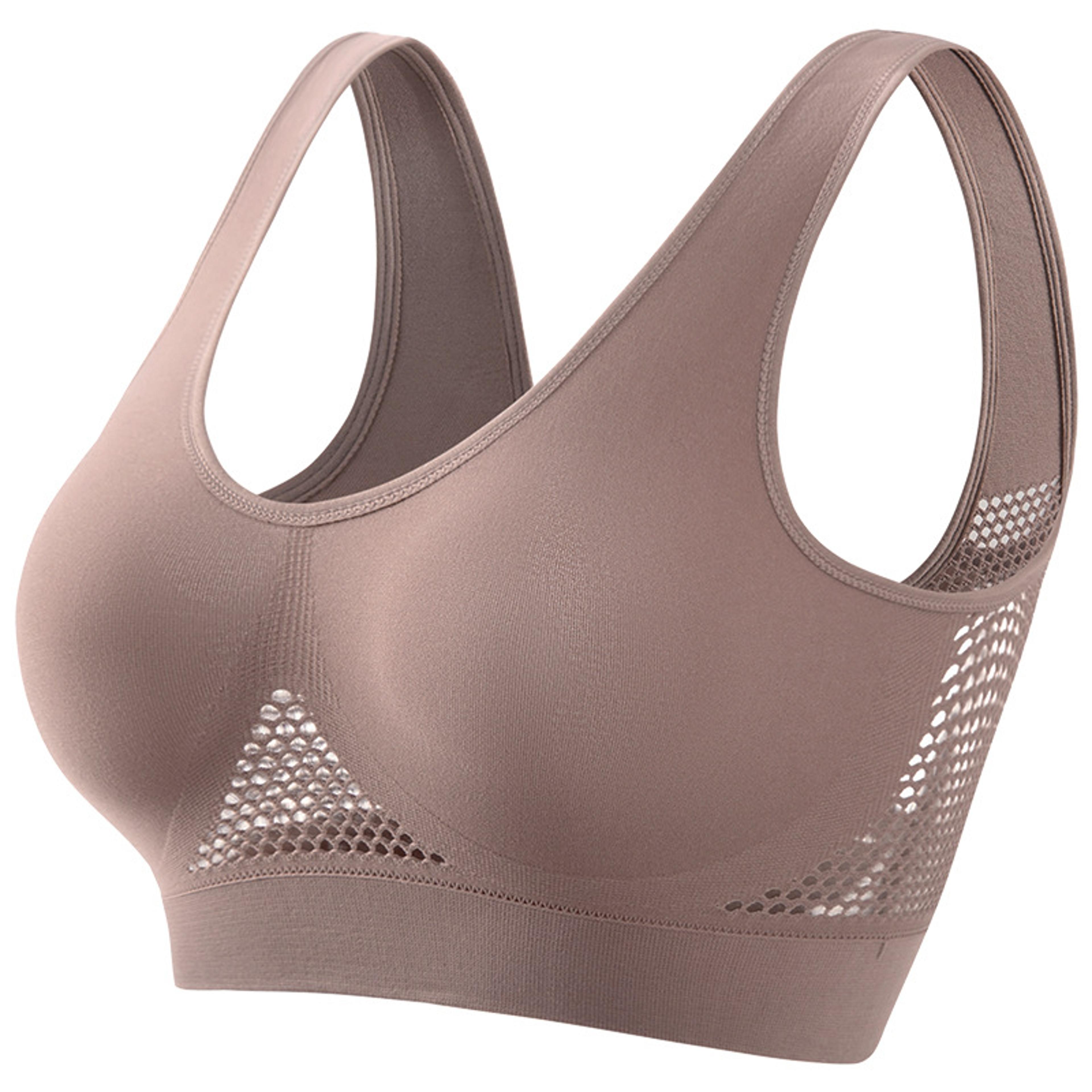 Seamless Wireless Sports Bralette Top  Breathable Yoga  Fitness Bra Plus Size 14