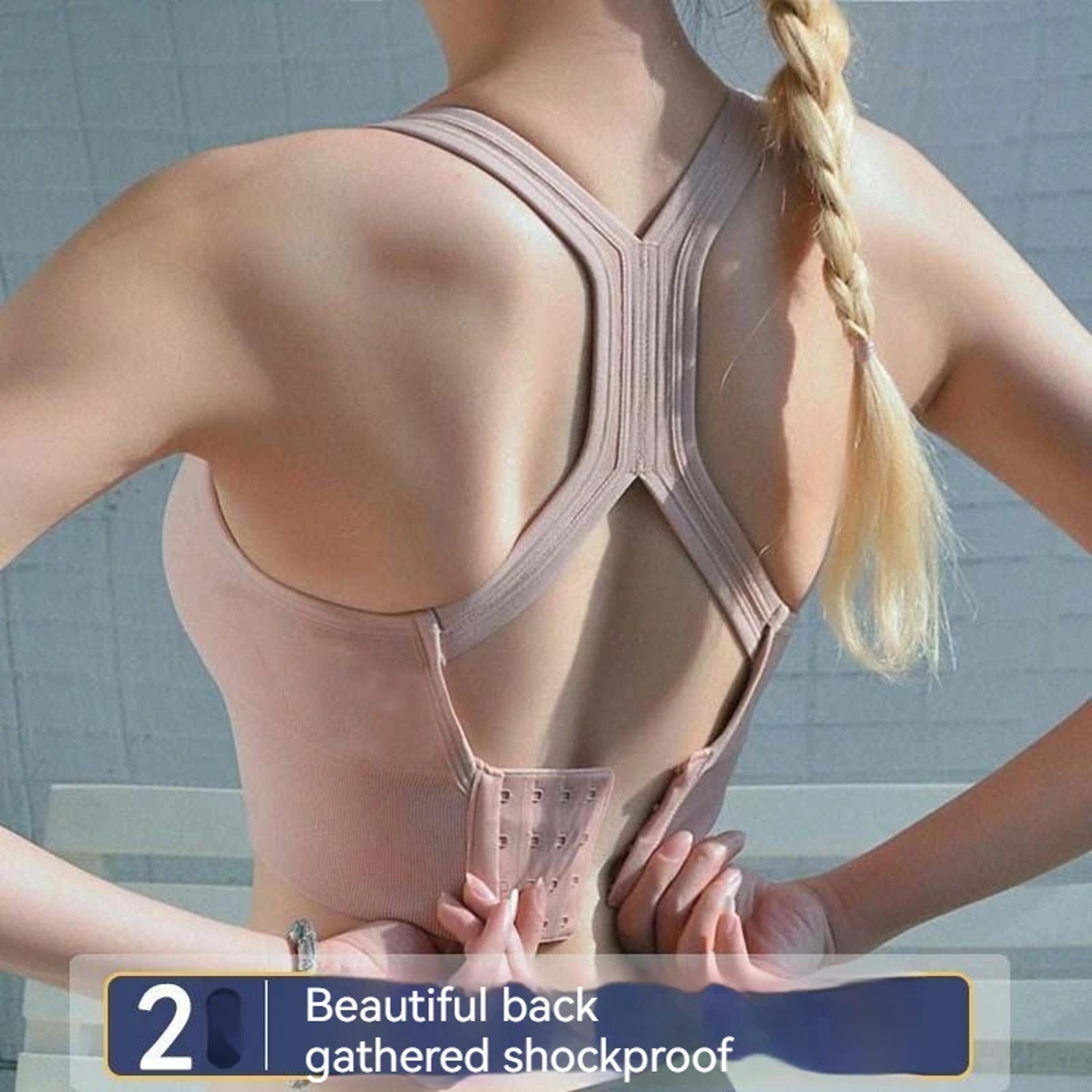 ComfortFit Wireless Sports Bra  Seamless Shock Absorbing U Neck Comfort Women 3