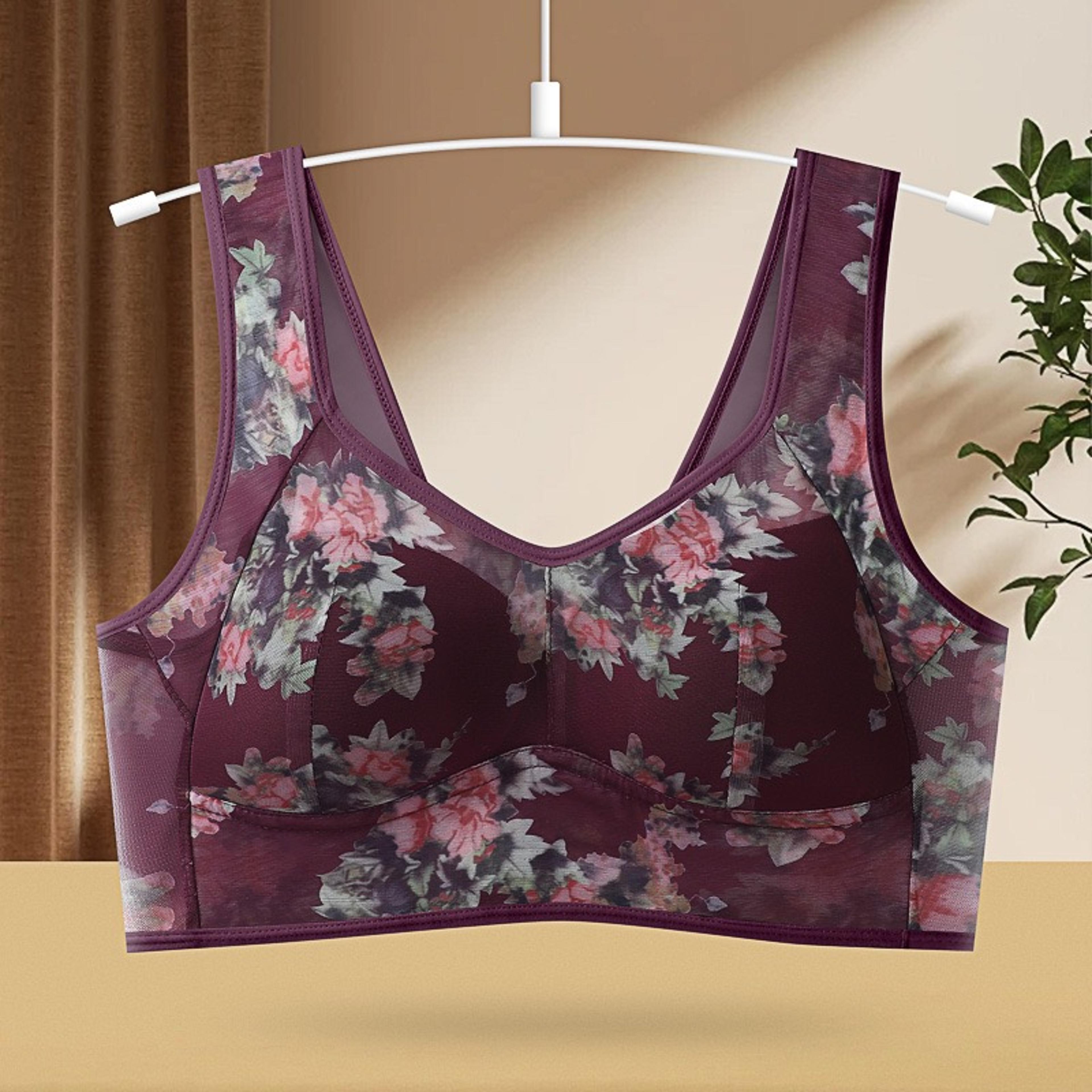ComfortFit Plus Size Seamless Support Bra  Adjustable Anti Sagging Comfort 7