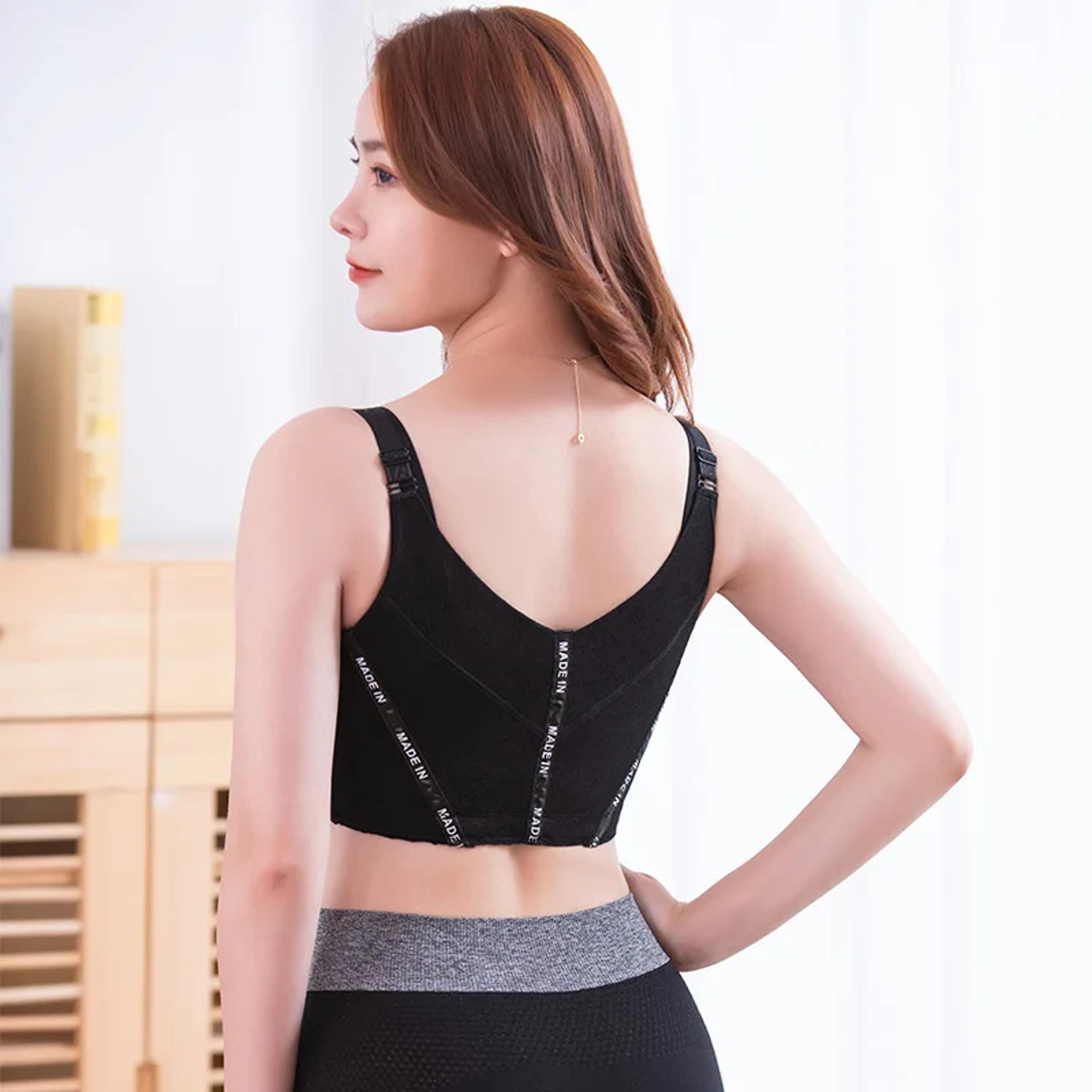 Womens High Support Gathering Shaping Sports Bra With Side Bust Adjustment  Reinforced Chest Suppor 1