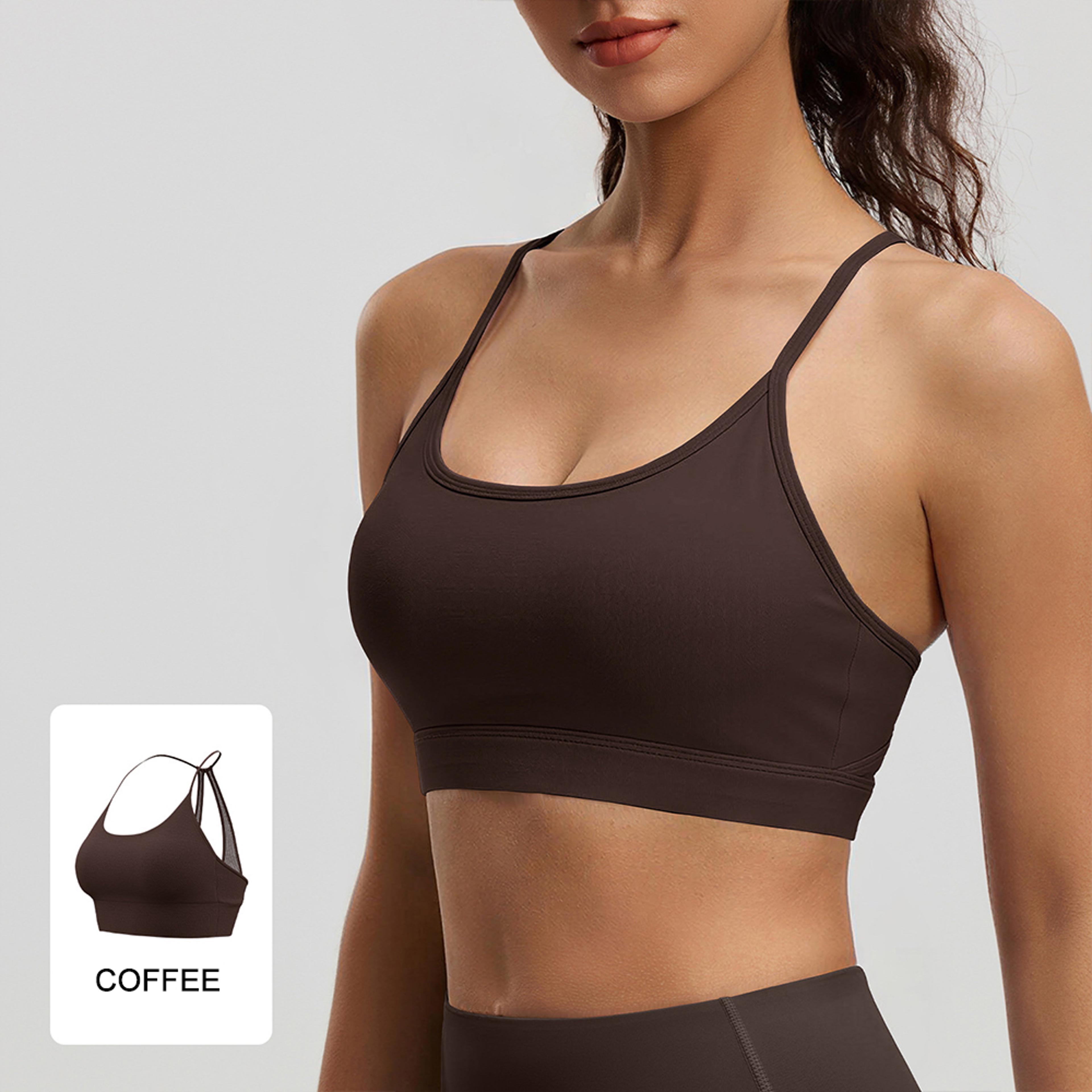 Women Performance Ruched Sports Bra  Breathable Support Yoga  Running Top 6