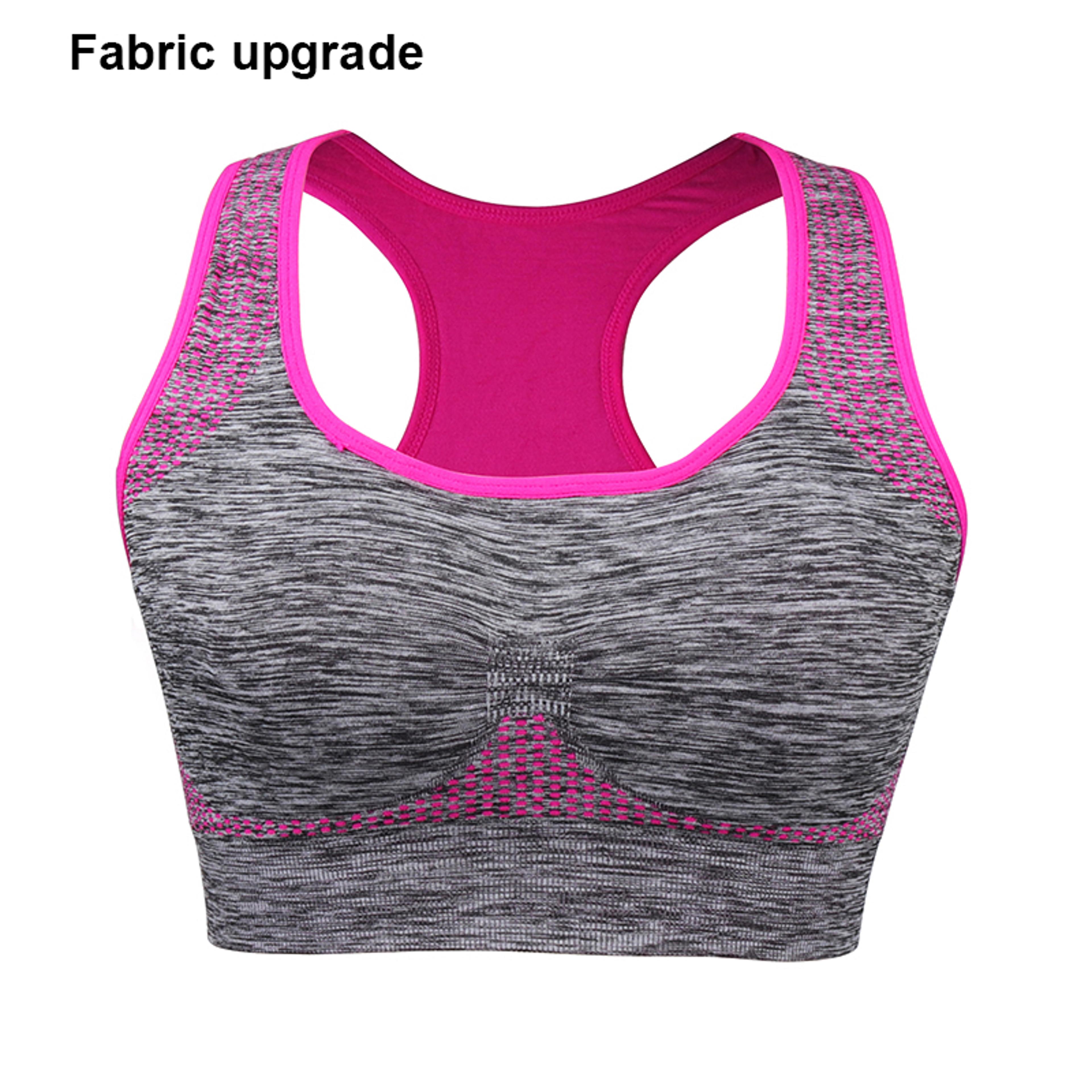 Shockproof Quick Dry Seamless Fitness Bra Crop Top For Women Padded Gym  Yoga Support 4