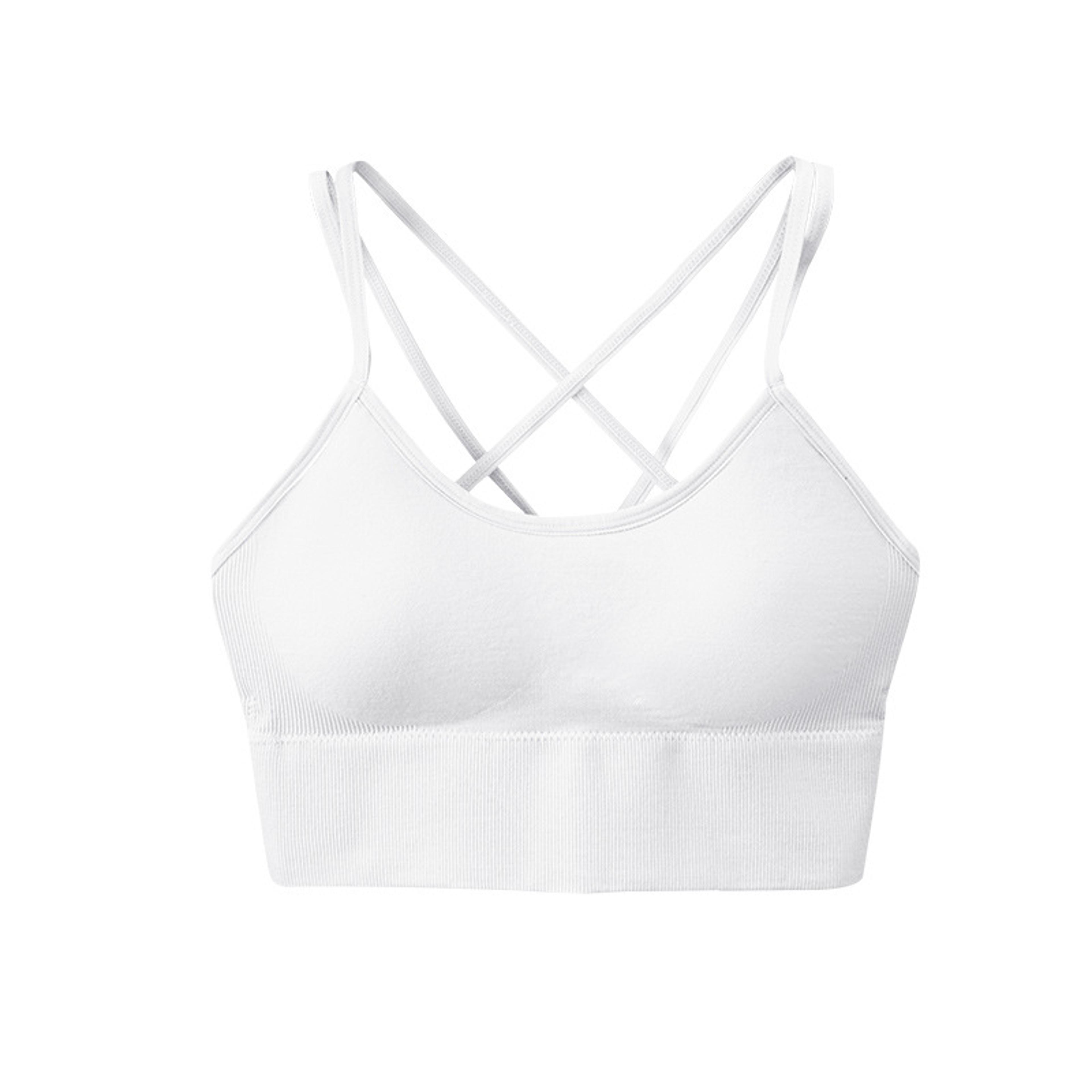 Womens Cross Back Quick Dry High Support Yoga  Running Sports Bra 2