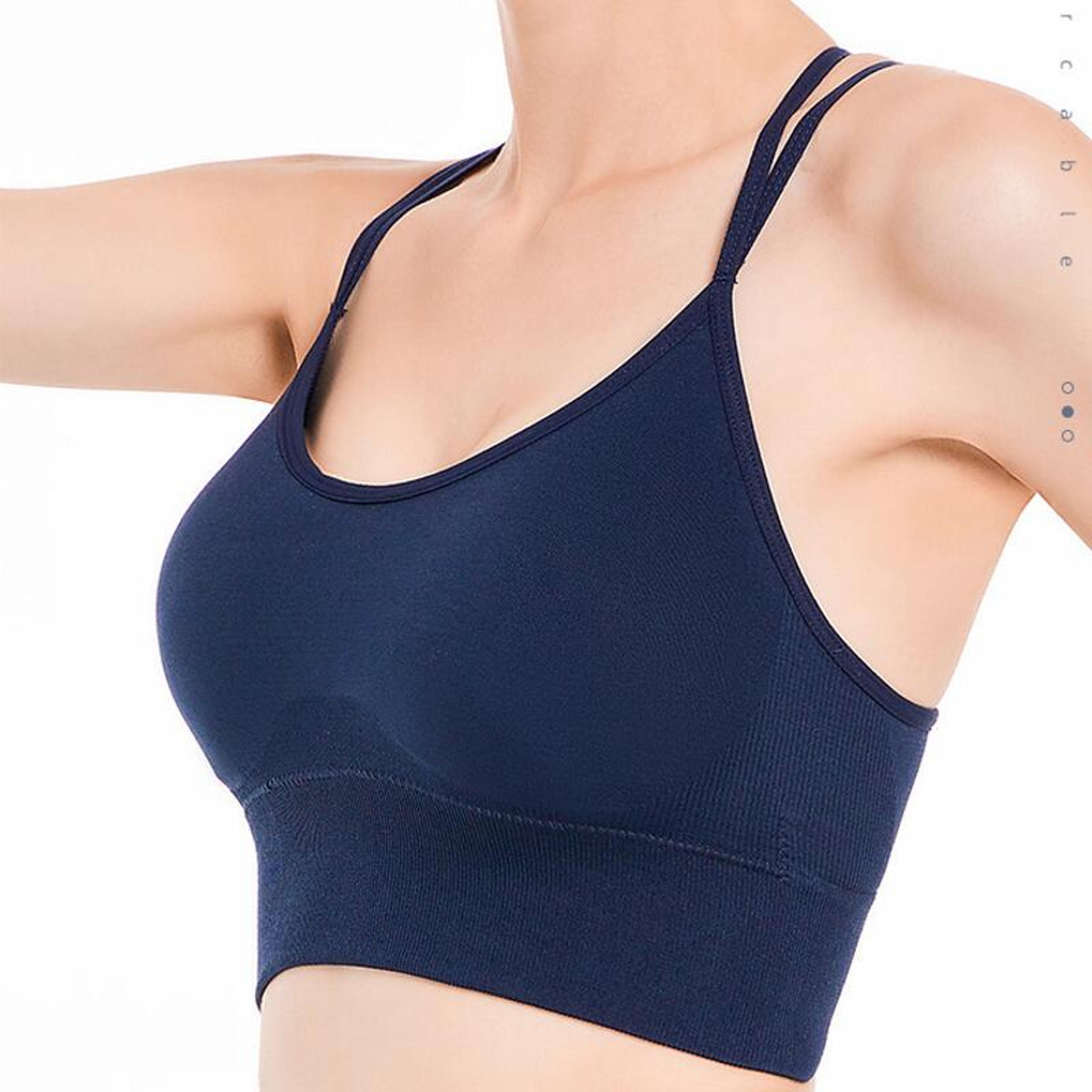 Womens Cross Back Quick Dry High Support Yoga  Running Sports Bra 4