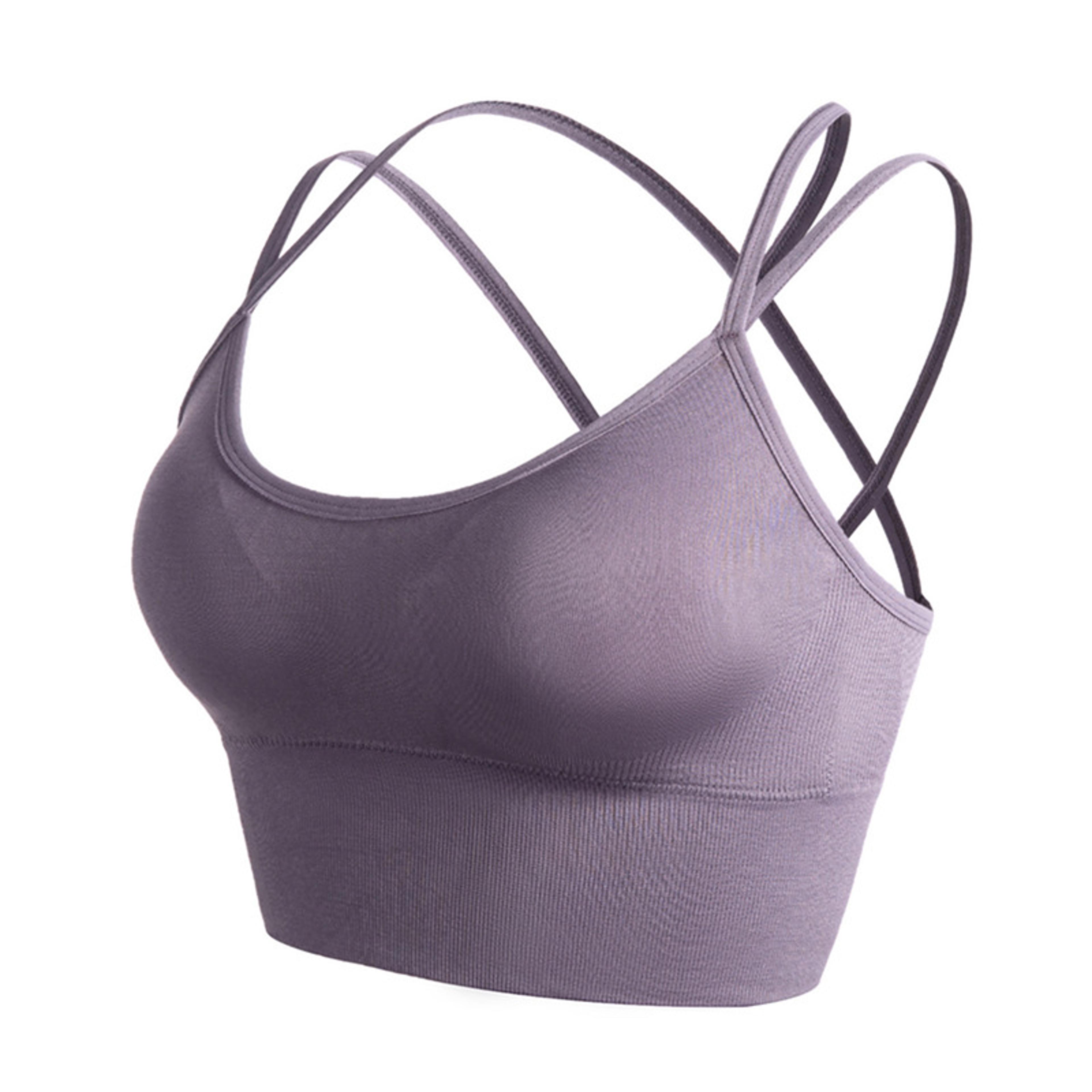 Womens Cross Back Quick Dry High Support Yoga  Running Sports Bra 6
