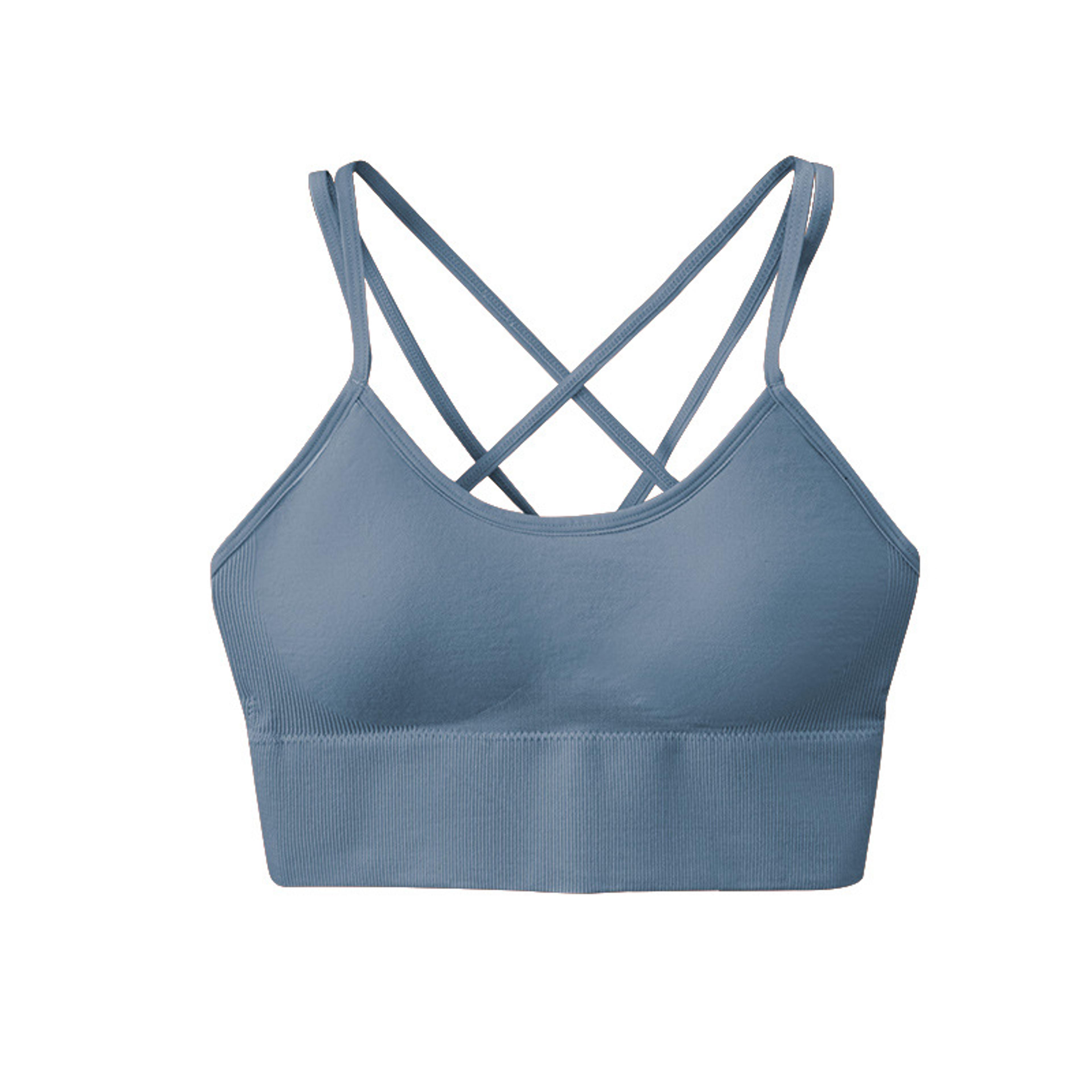 Womens Cross Back Quick Dry High Support Yoga  Running Sports Bra 5