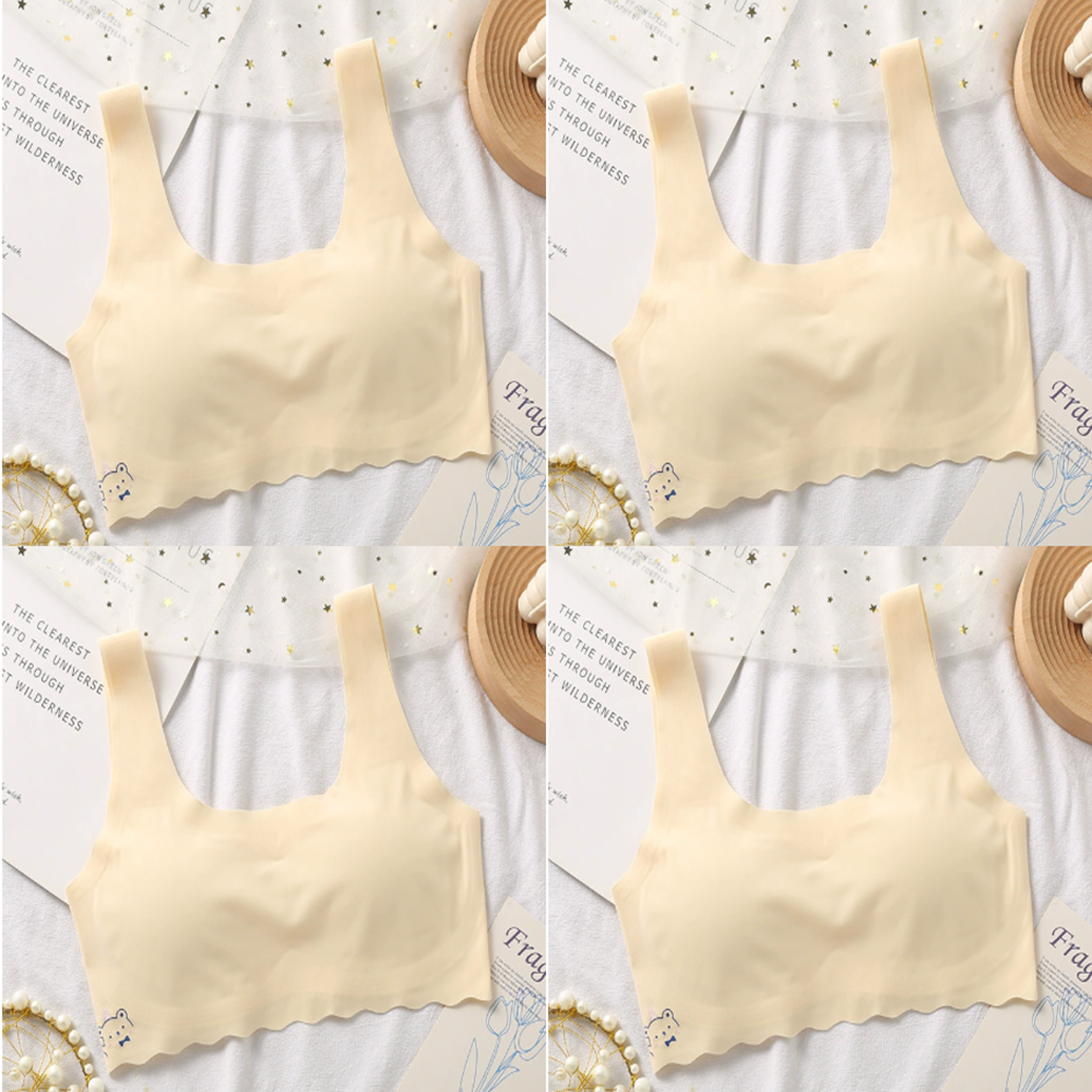 Teen Girls Seamless Wireless Breathable Sports Bra Crop Top  Comfortable Training Activewear 8