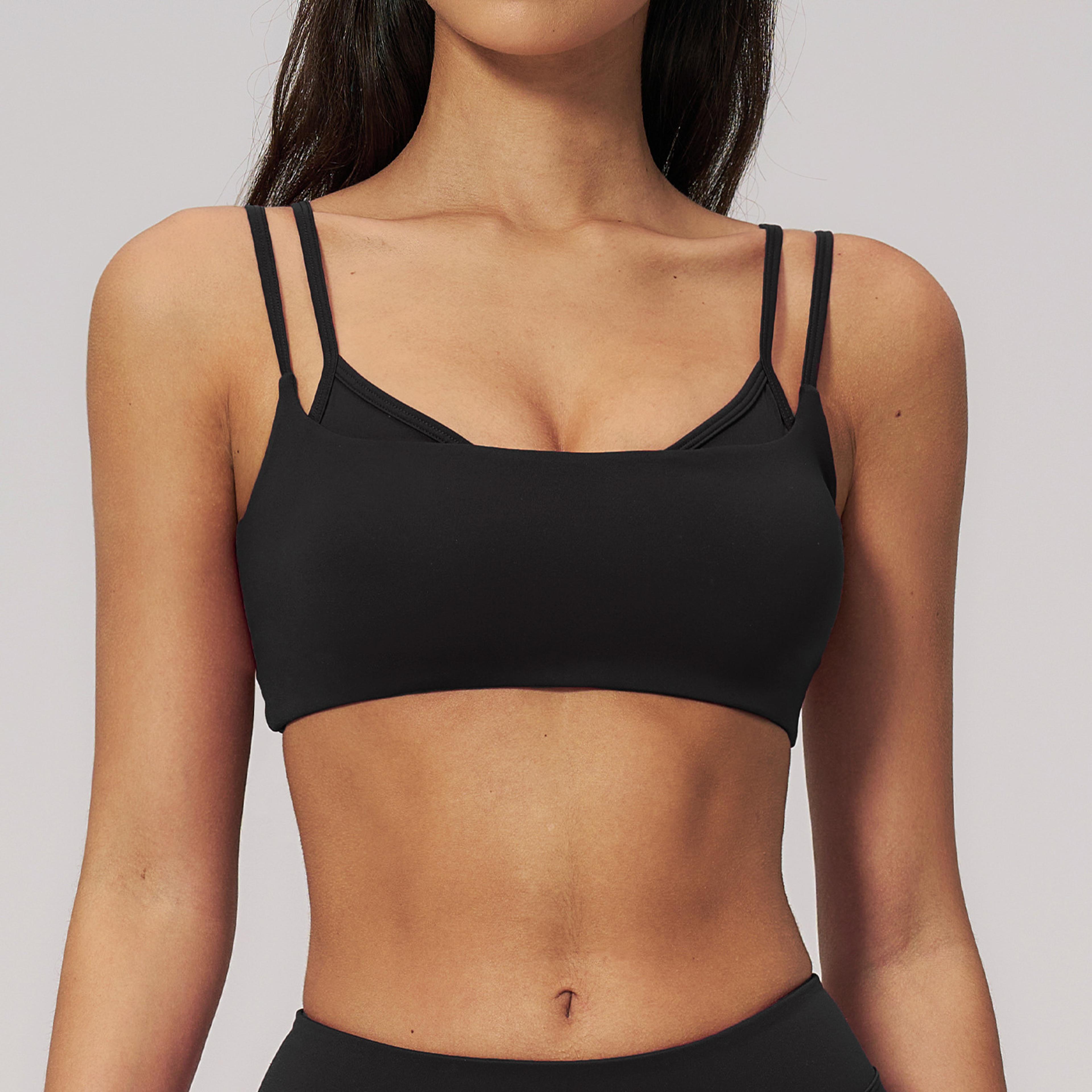SportiveFit Double Strap Womens Yoga Tank Top Sports Bra Top 6