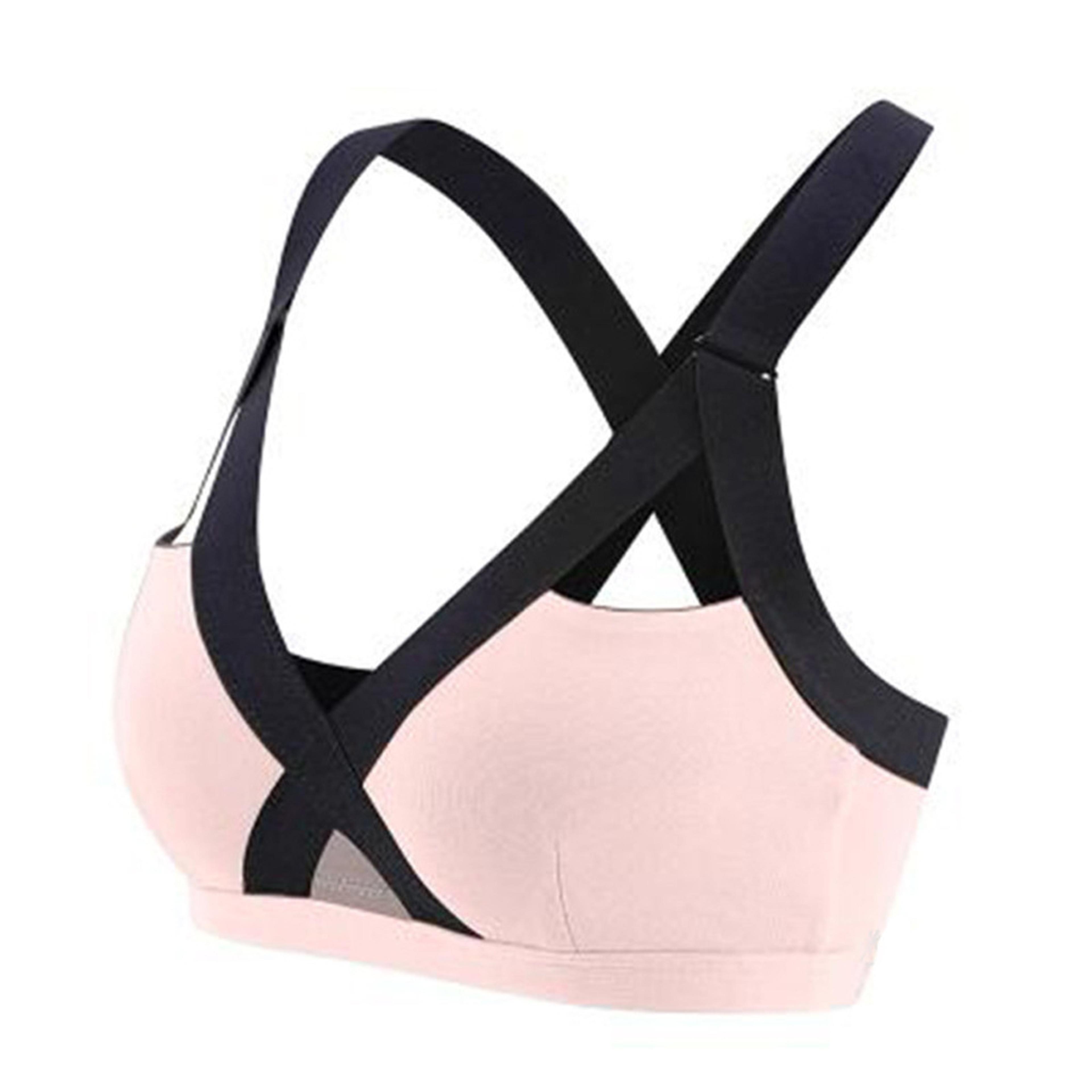 High Support Plus Size Sports Bra For Women  Adjustable Straps Wirefree Gym  Yoga Workout Bra 1