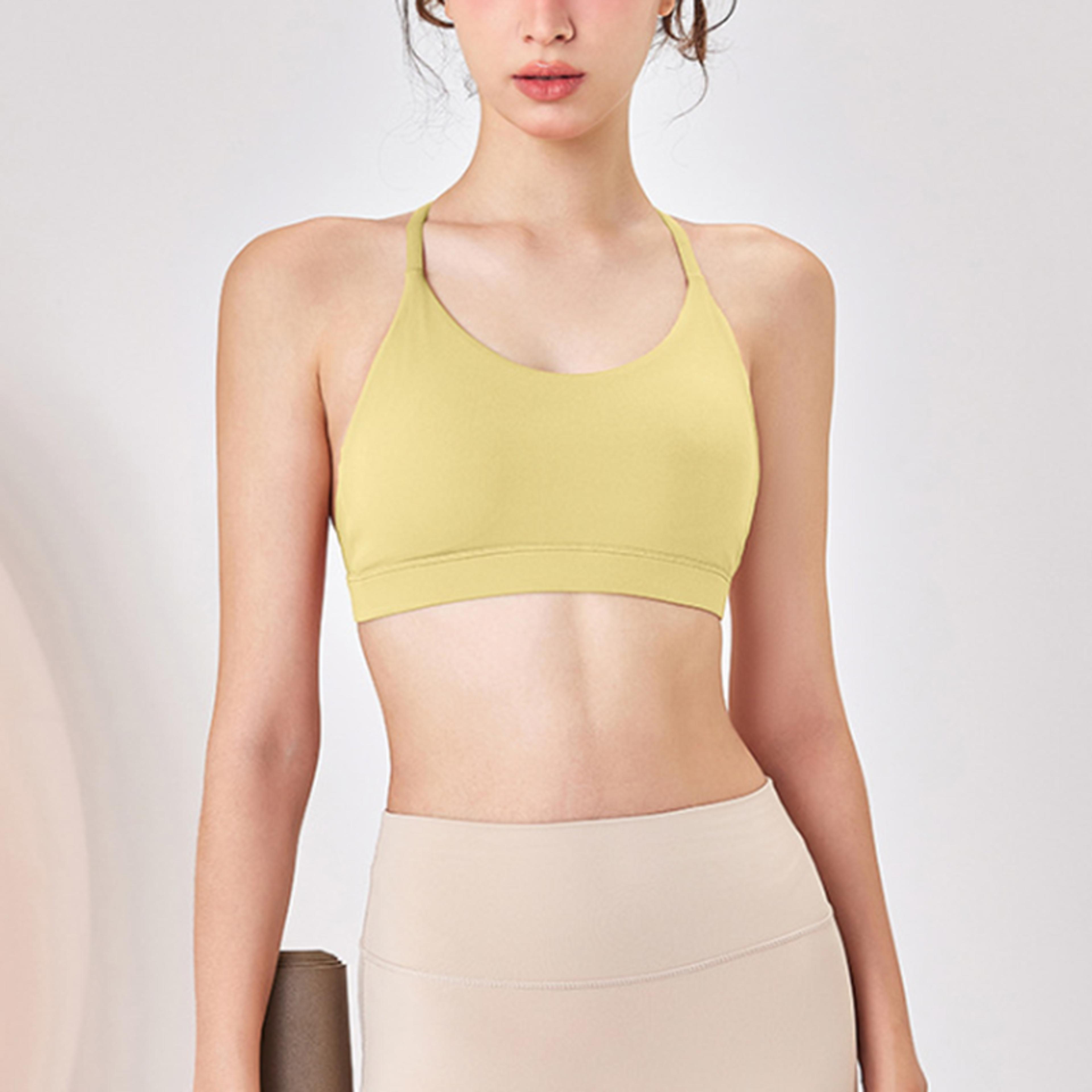 High Support Cross Strap Sports Bra For Women  Fitness Bralette With Padded Support 5