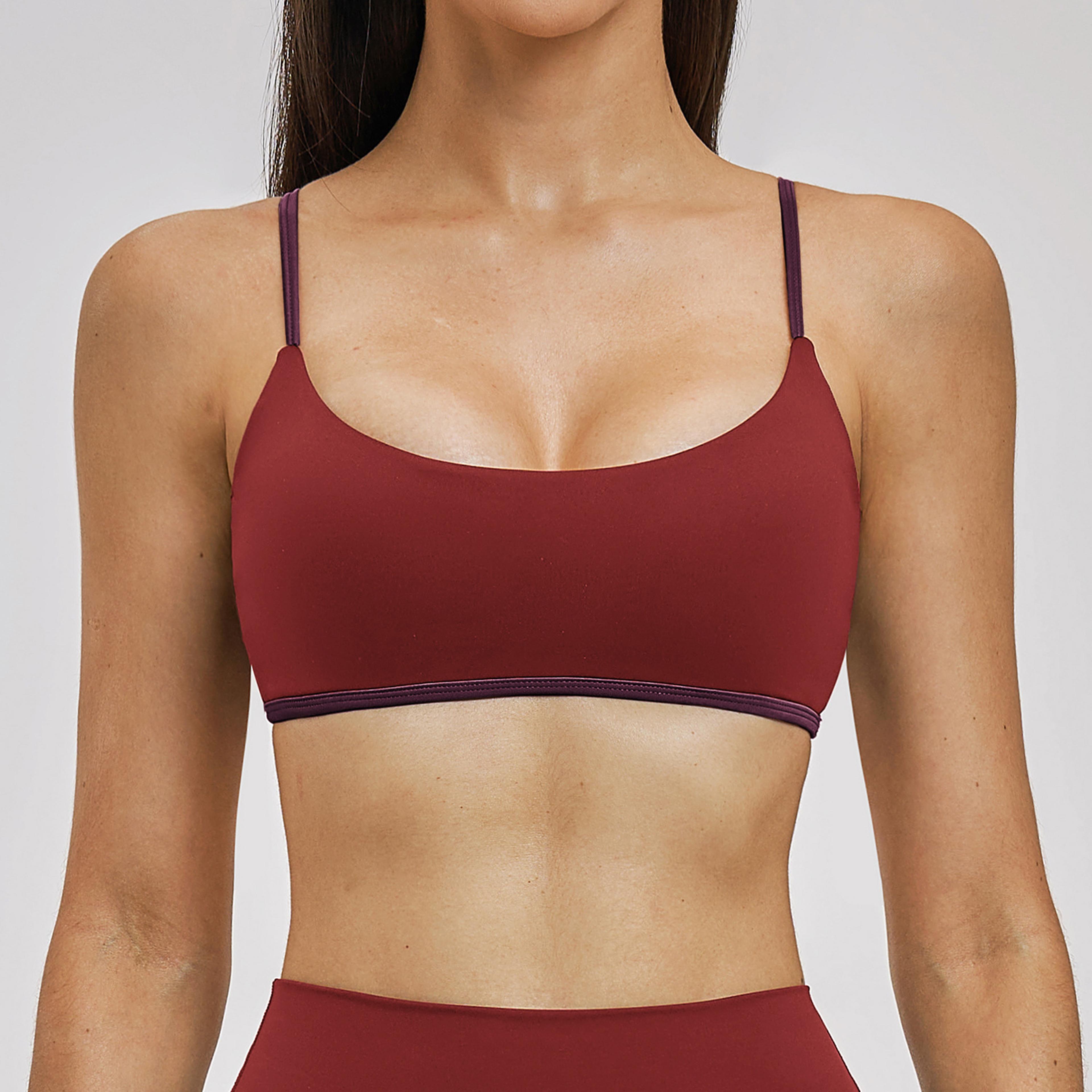 Womens Color Block PushUp Sports Bra  Breathable Fitness  Yoga Top 3