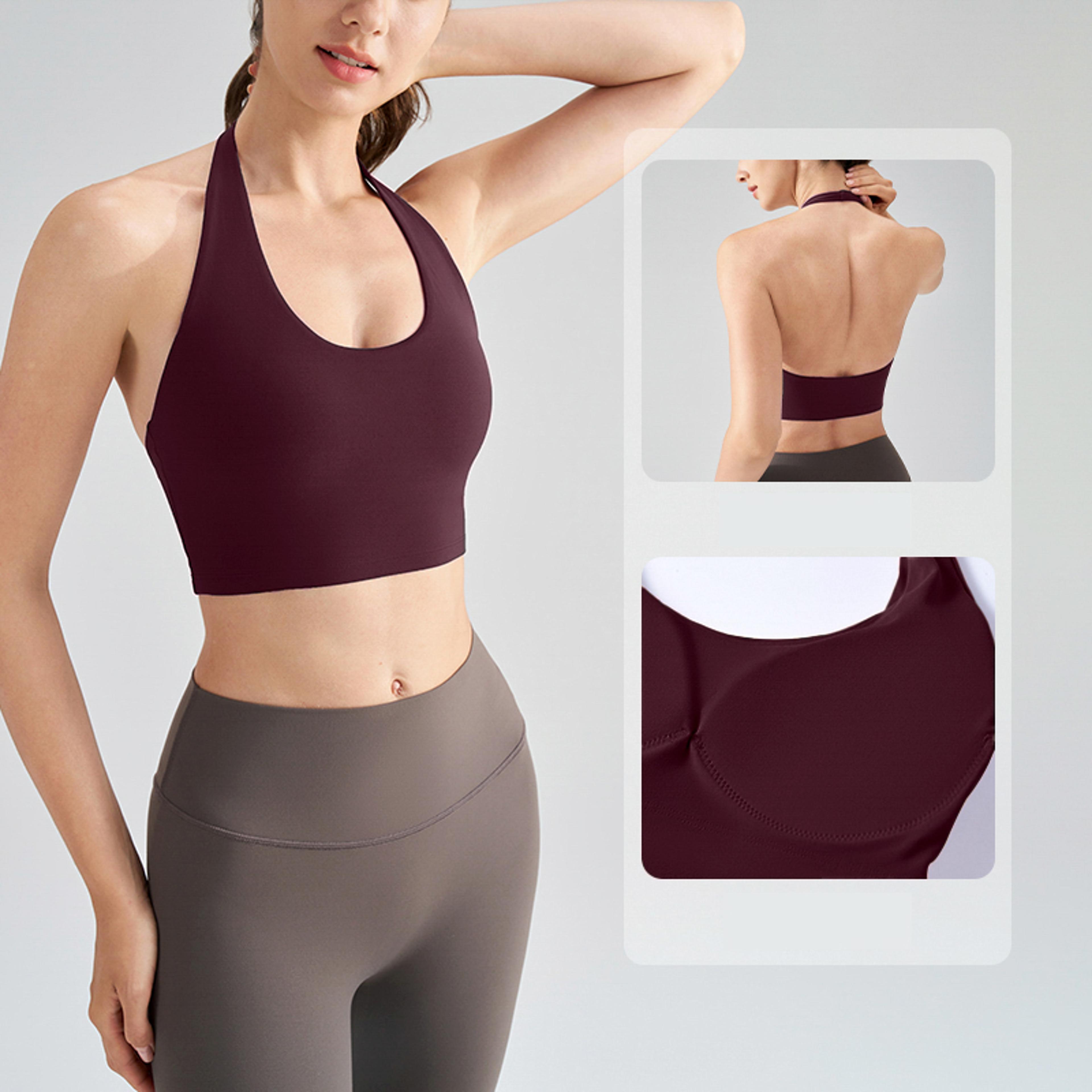 Backless Performance Womens Sports Bra  Breathable Workout  Quick Dry Yoga Bra 6