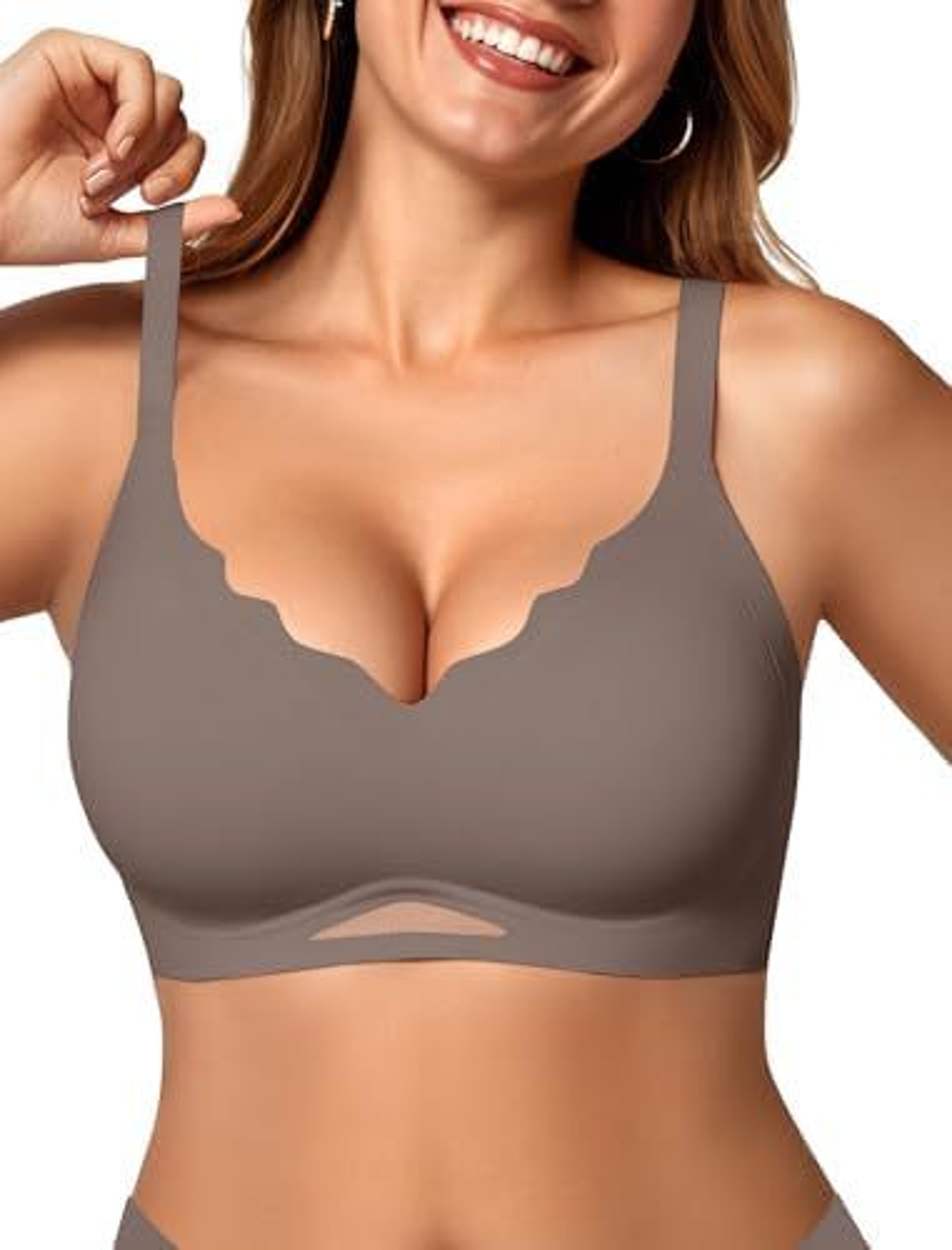 Scalloped Wireless Push Up Bralette  Comfortable Seamless Bra 7