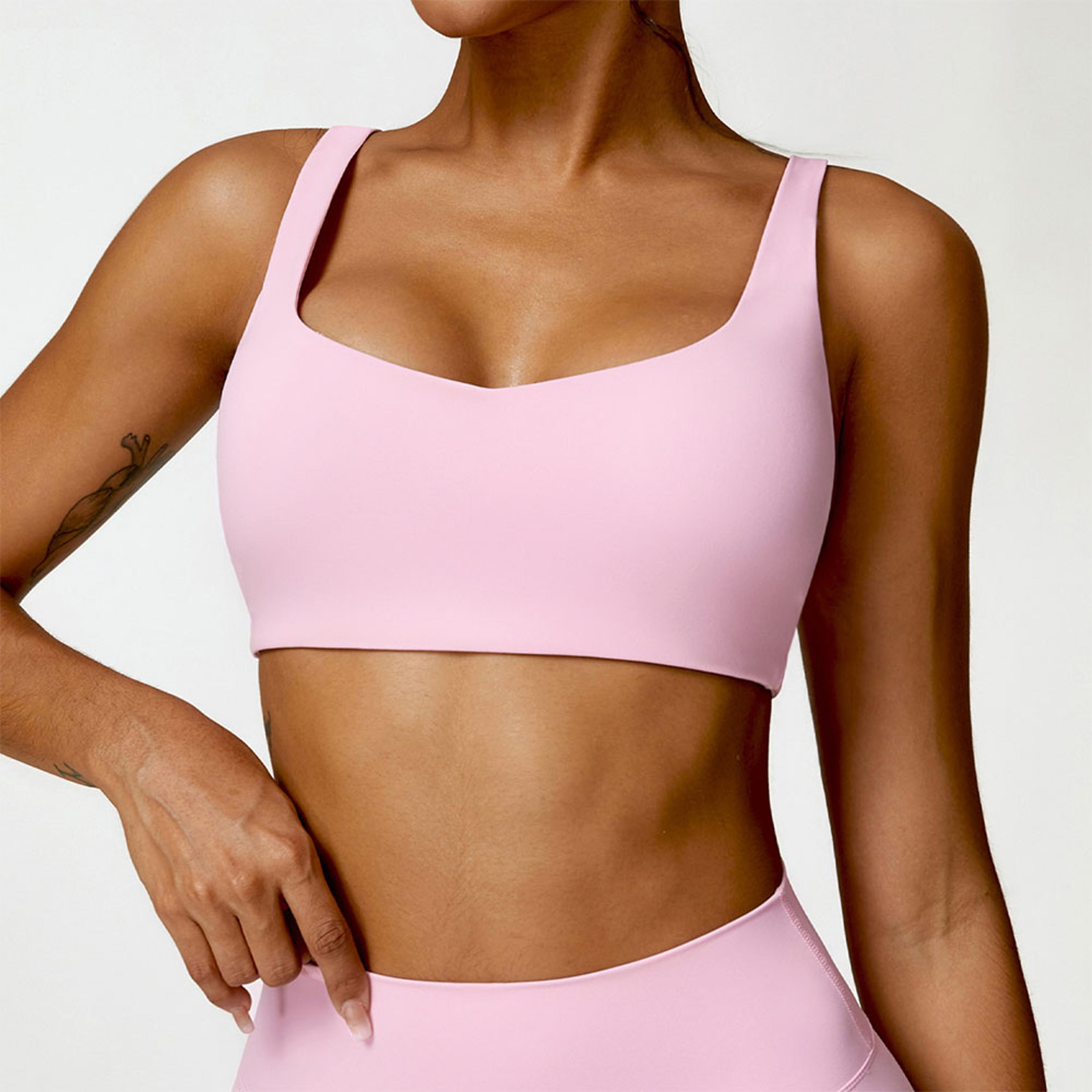 women padded sports bra for yoga running and gym workouts