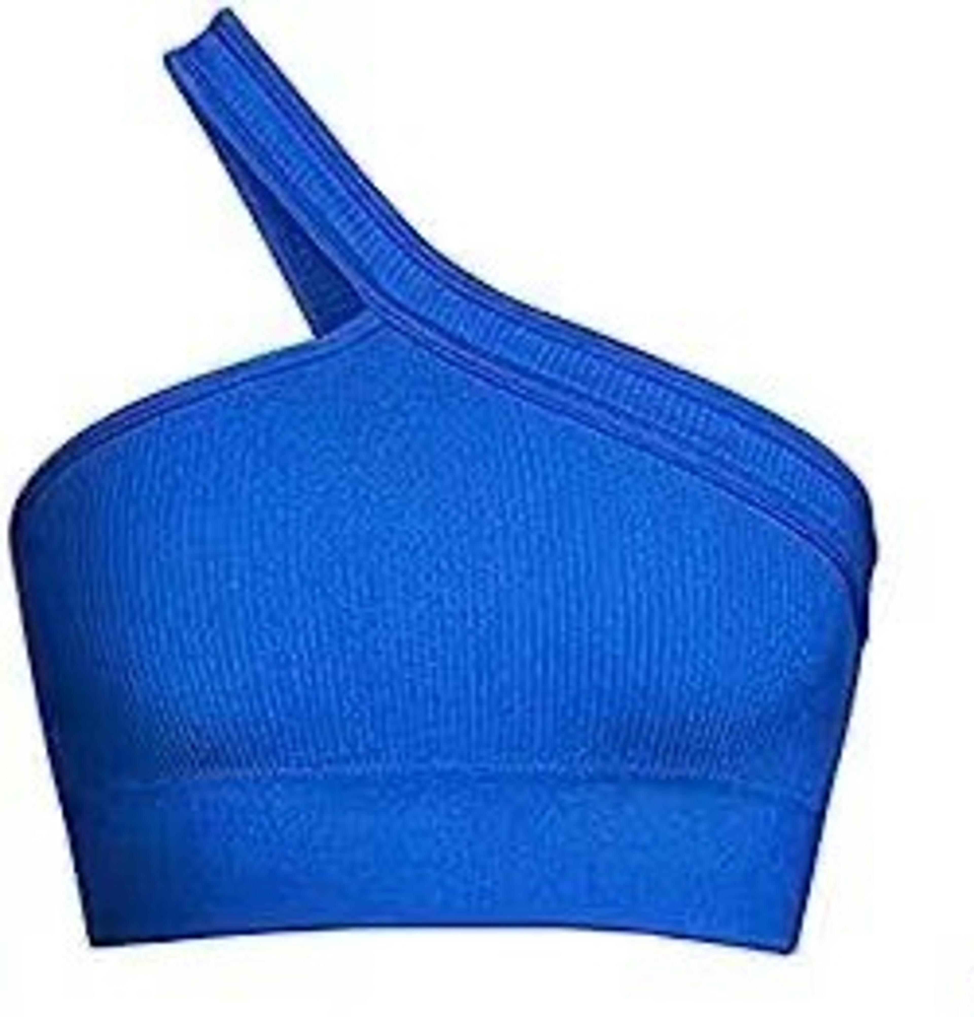 One Shoulder Sports Bra Seamless Yoga Bra Backless Workout Tank 1