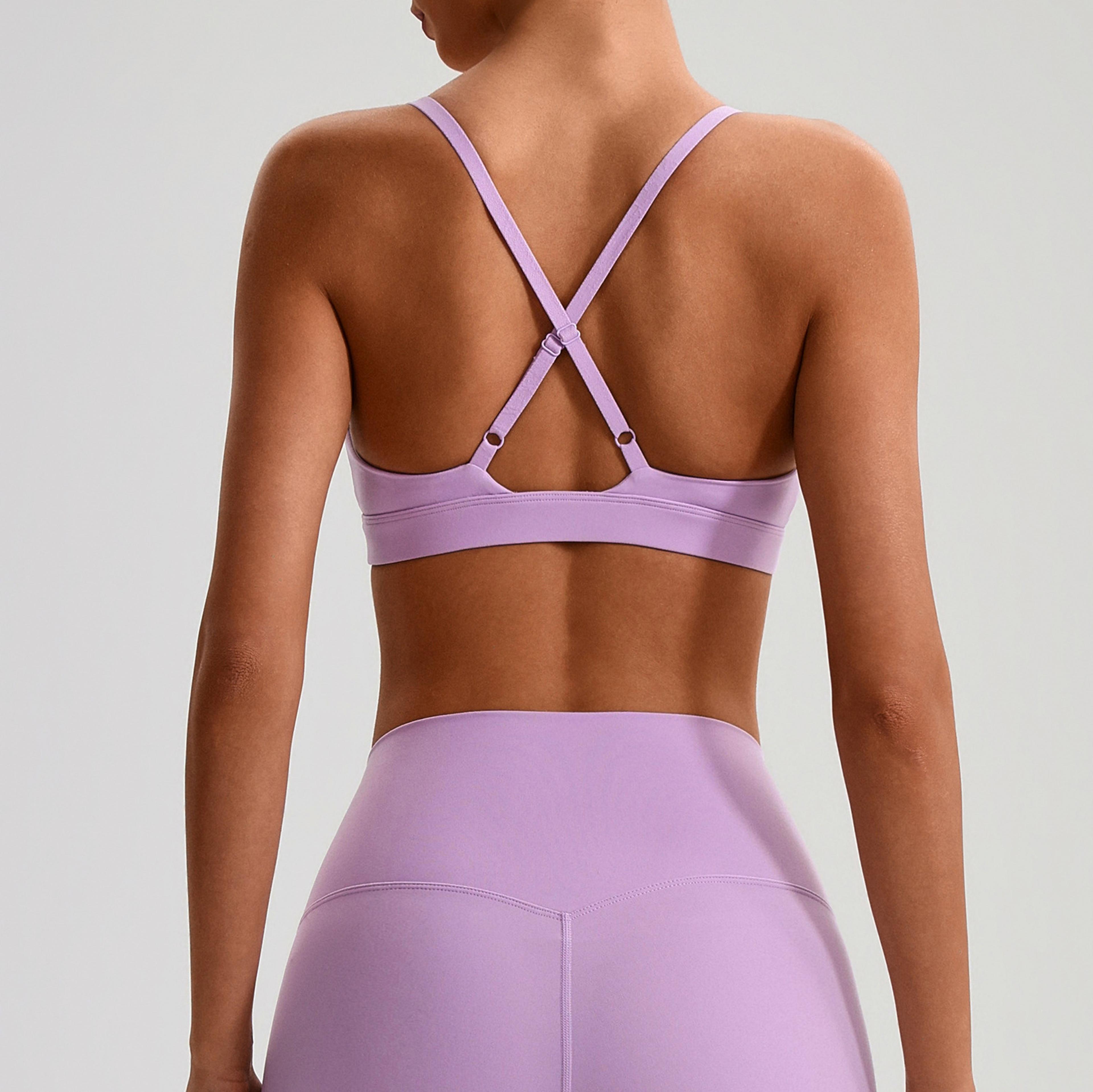 Yoga Sports Bra With Quick Dry Support And Strappy Back 1