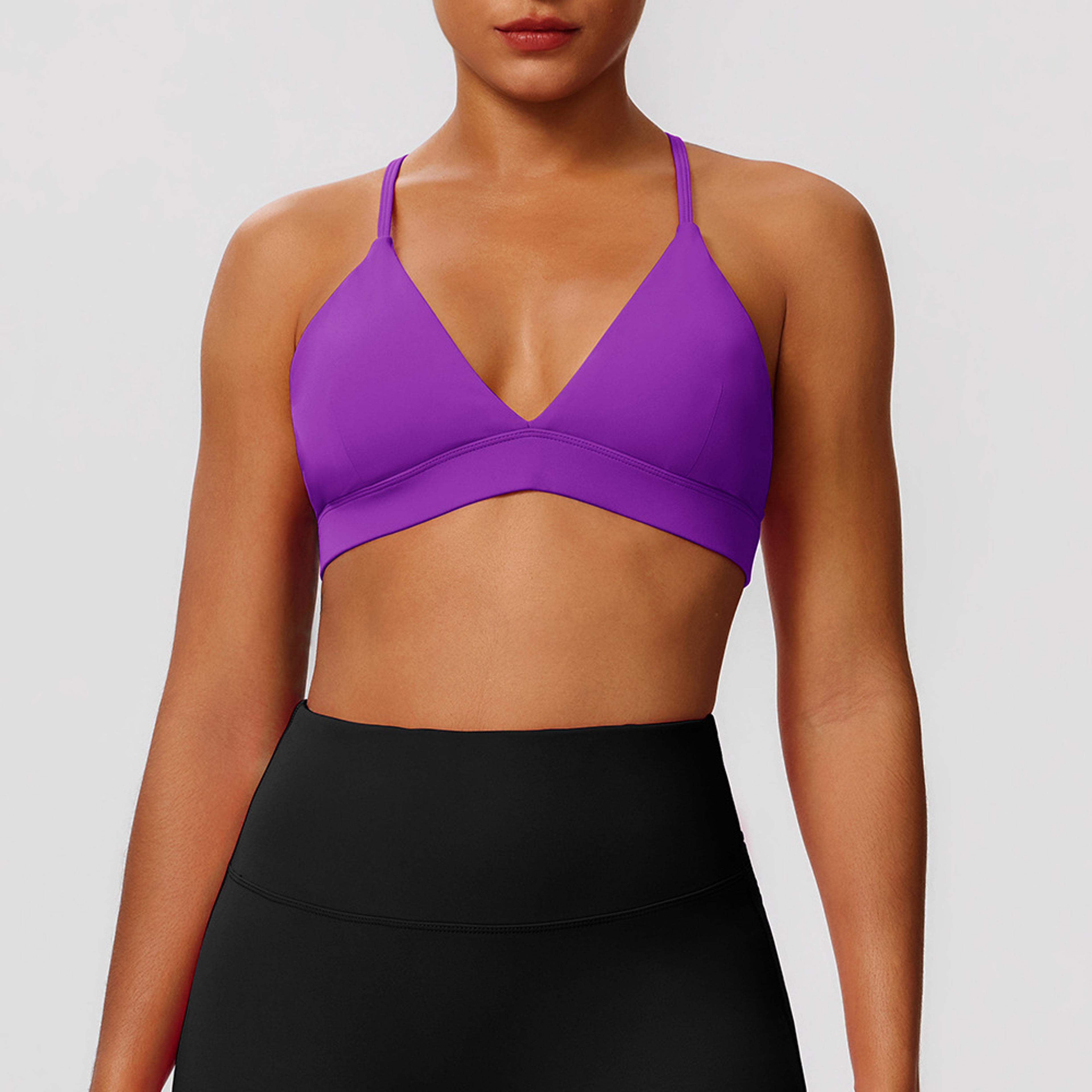 Yoga Sports Bra With Quick Dry Support And Strappy Back 10