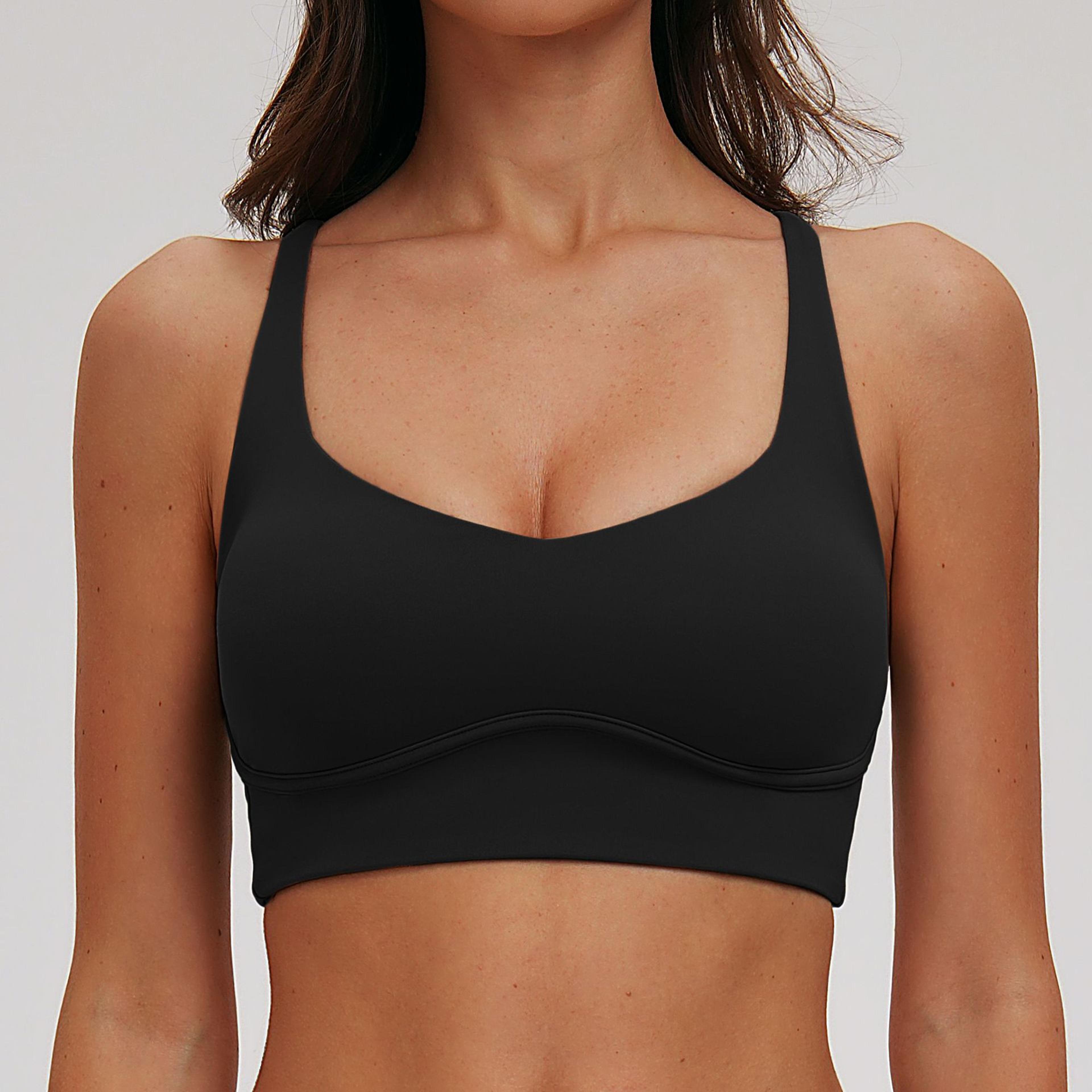 Cross Back Sports Bra For Women Breathable Running Yoga Top 5