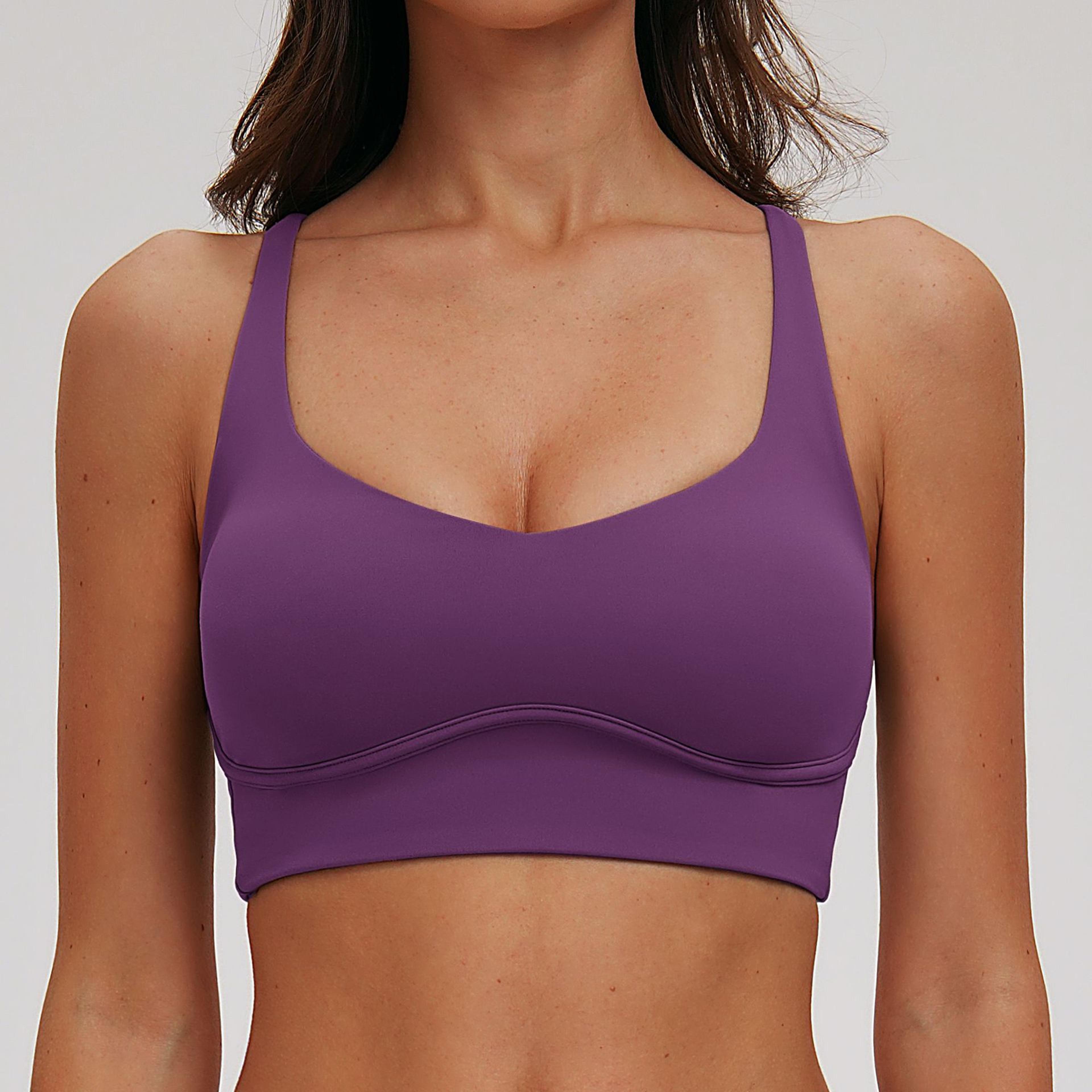Cross Back Sports Bra For Women Breathable Running Yoga Top 6