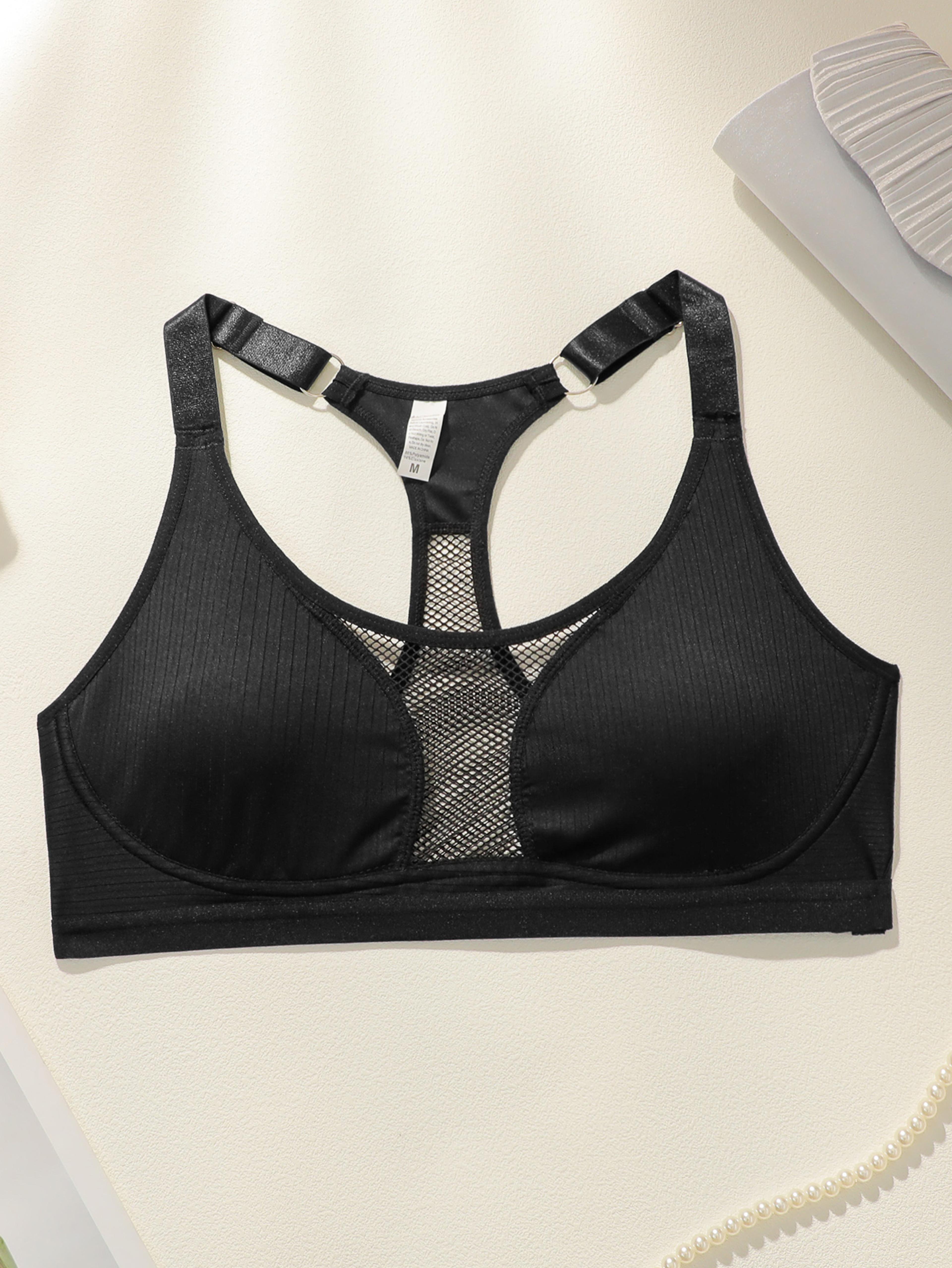 breathable mesh wireless sports bra seamless vest style workout top
