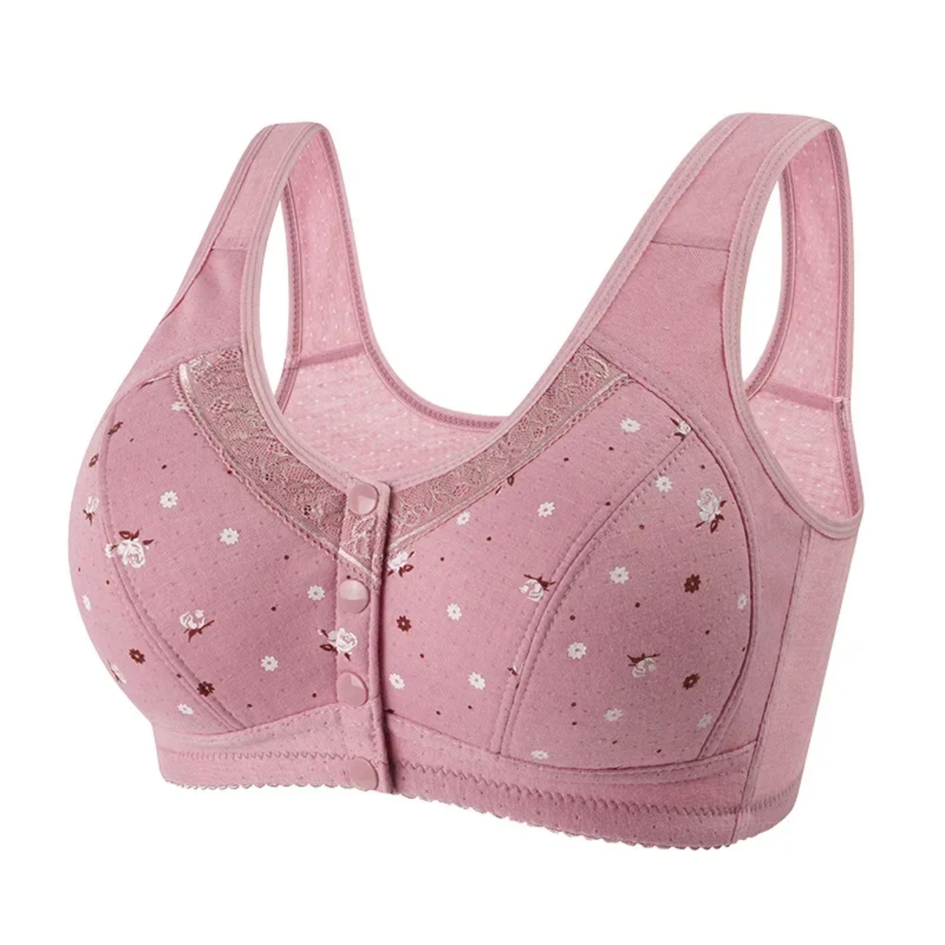 Easy Front Closure Wireless Plus Size Comfort Bra 11