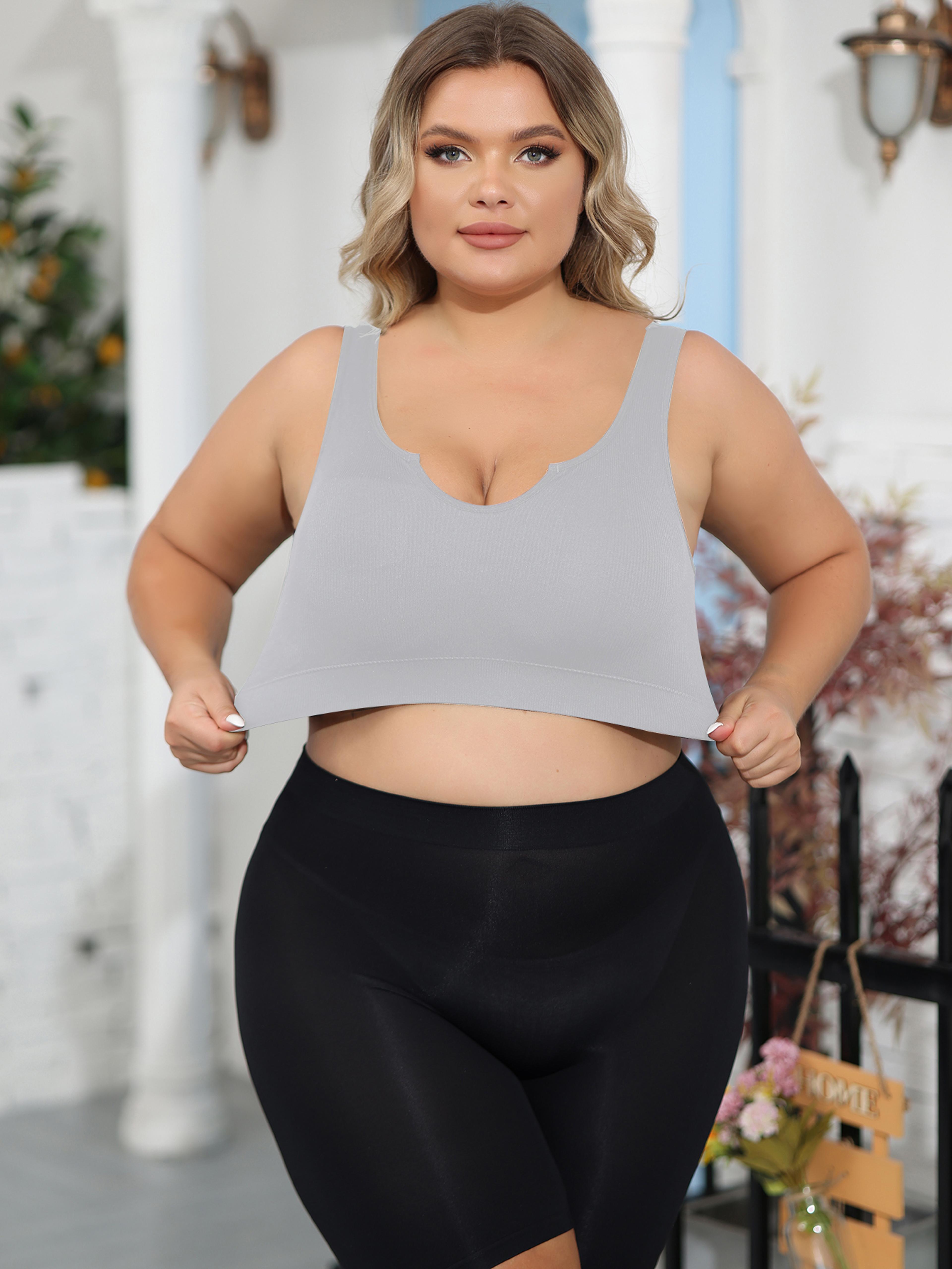 Plus Size Wireless Comfort Bra No Underwire Side Support Lift Bra 2