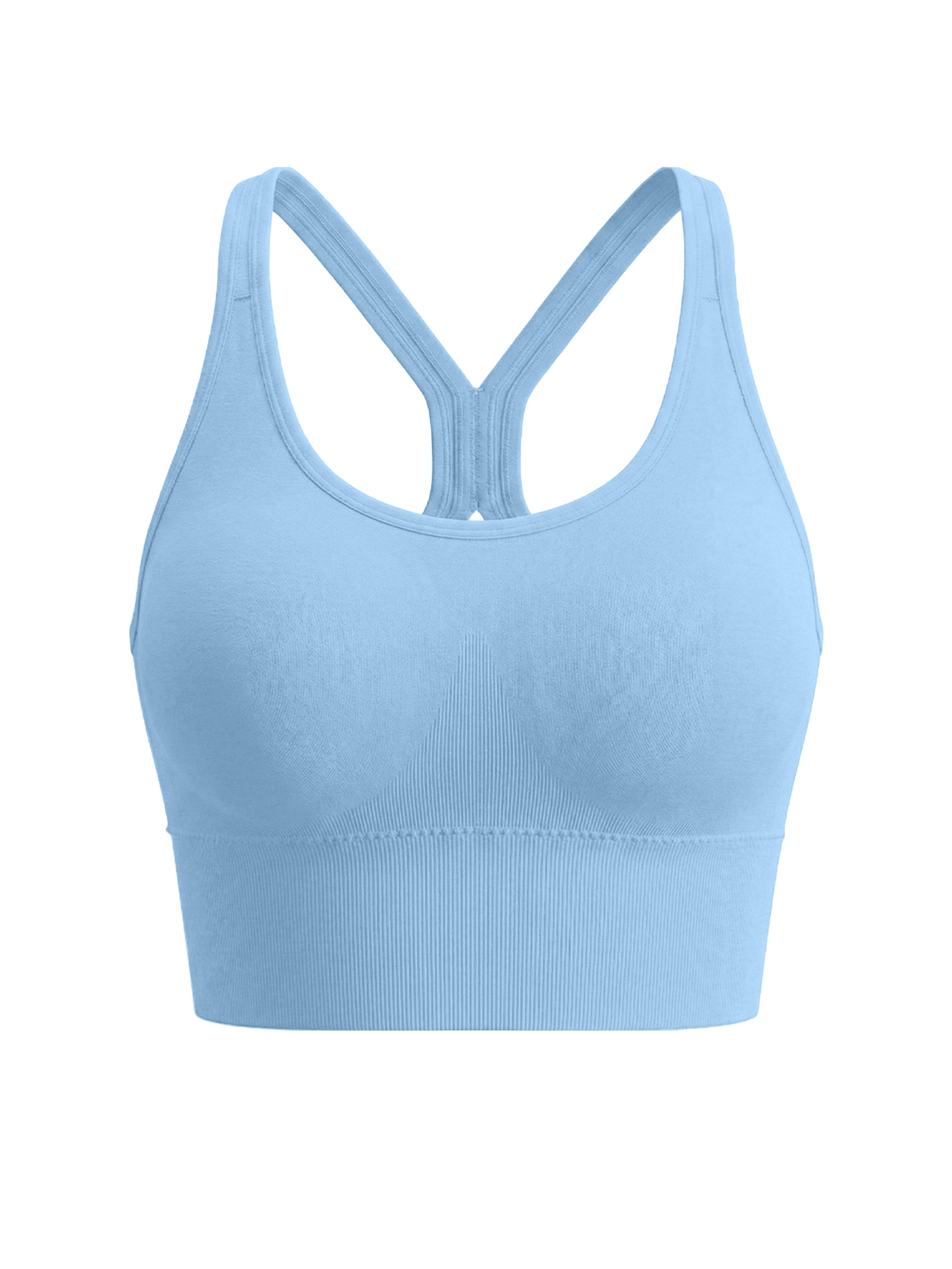 High Support Seamless Sports Bra Wirefree Backless Yoga Gym Crop Top 4