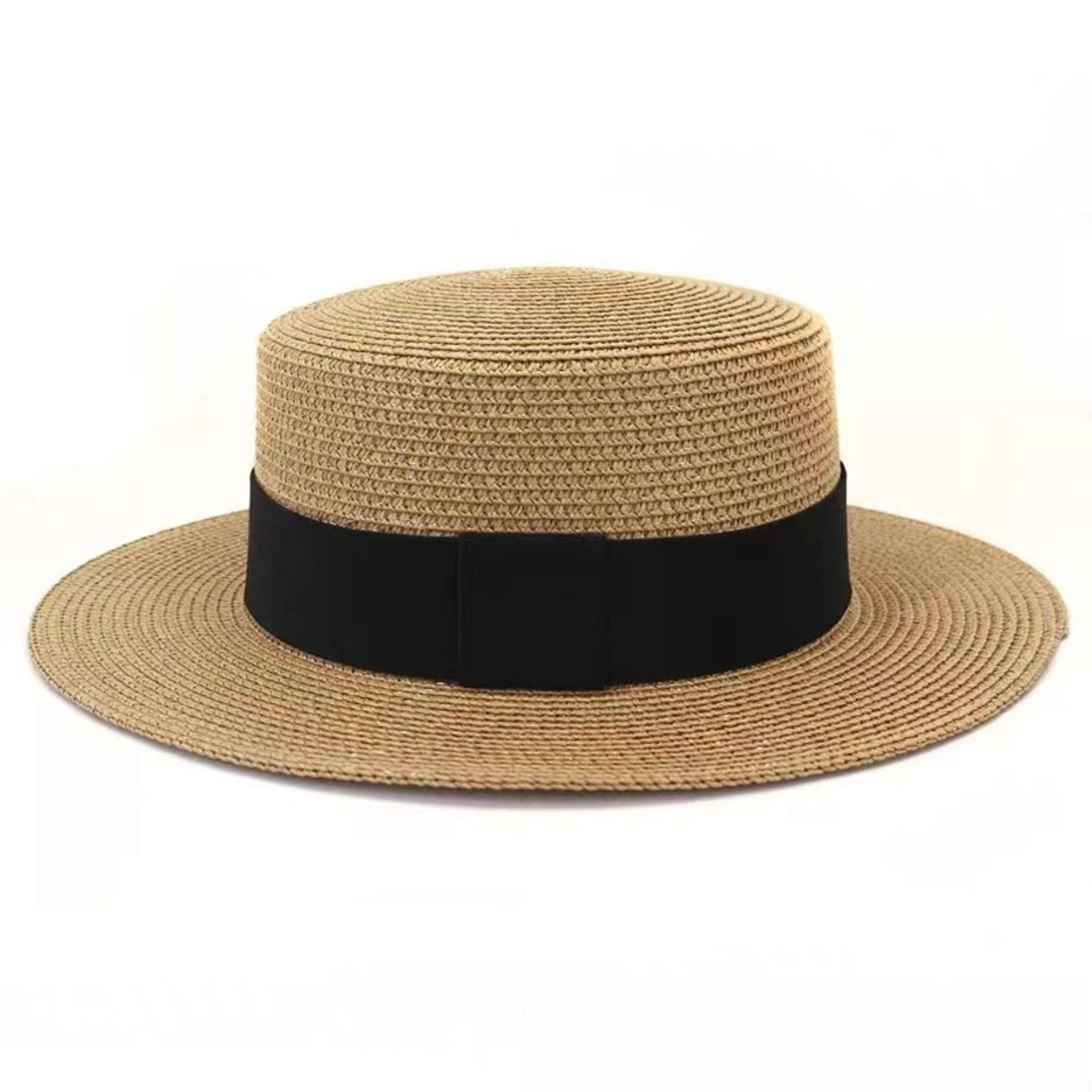 Womens Wide Brim Straw Hat Panama Beach Sun Hat 4