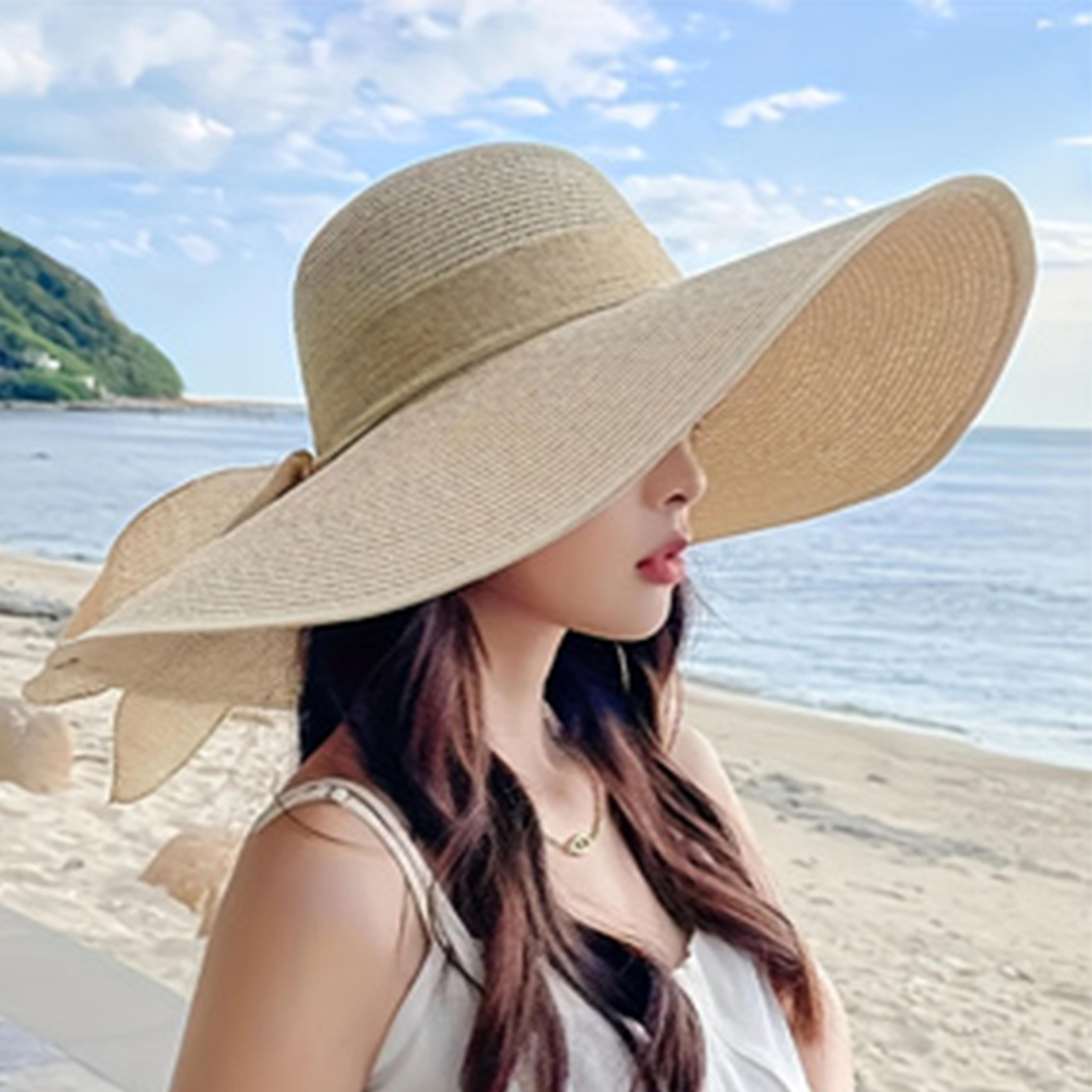 Foldable Wide Brim Straw Sun Hat For Women 3