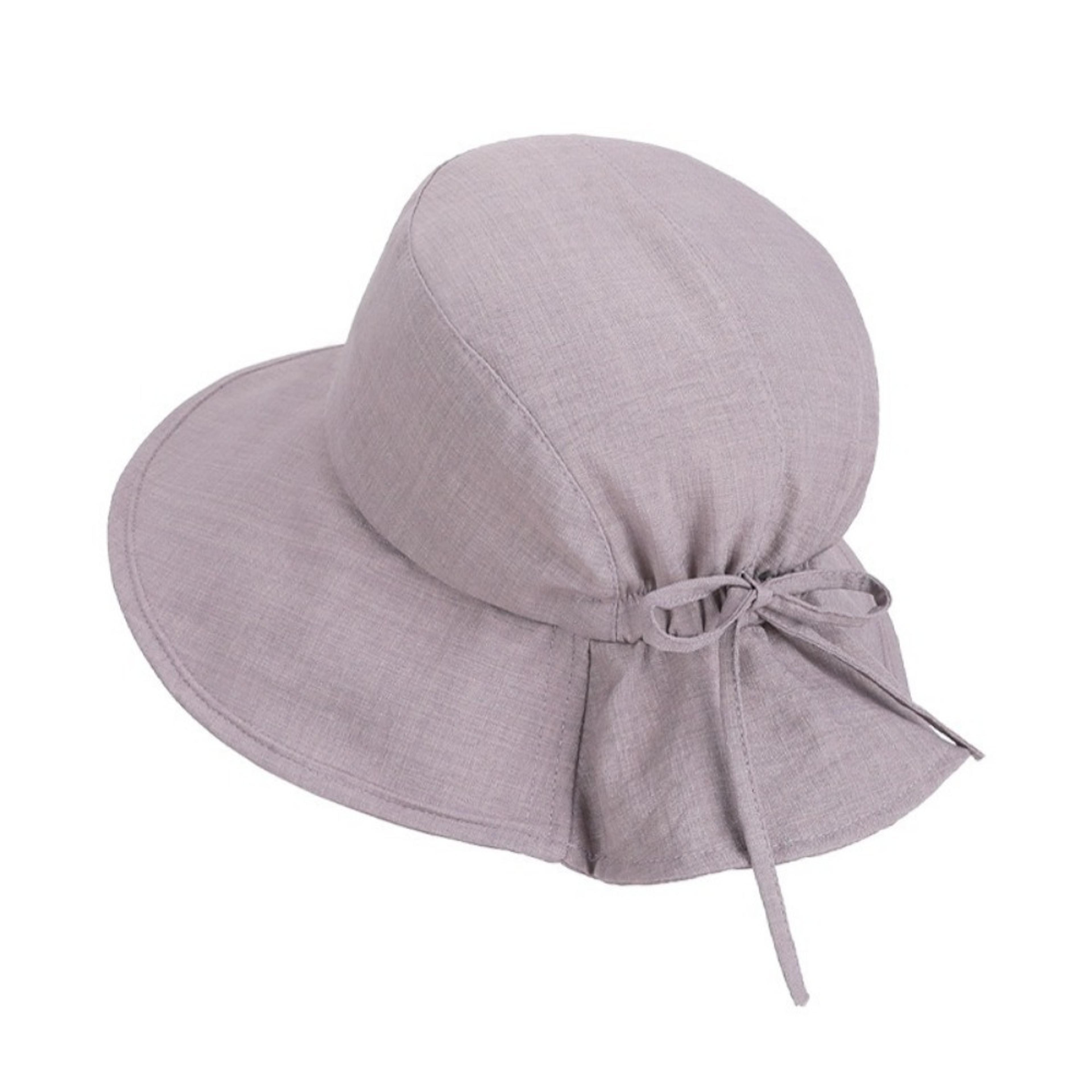 Womens Wide Brim Bucket Hat UV Protection Breathable Bowknot Summer Sun Hat 4