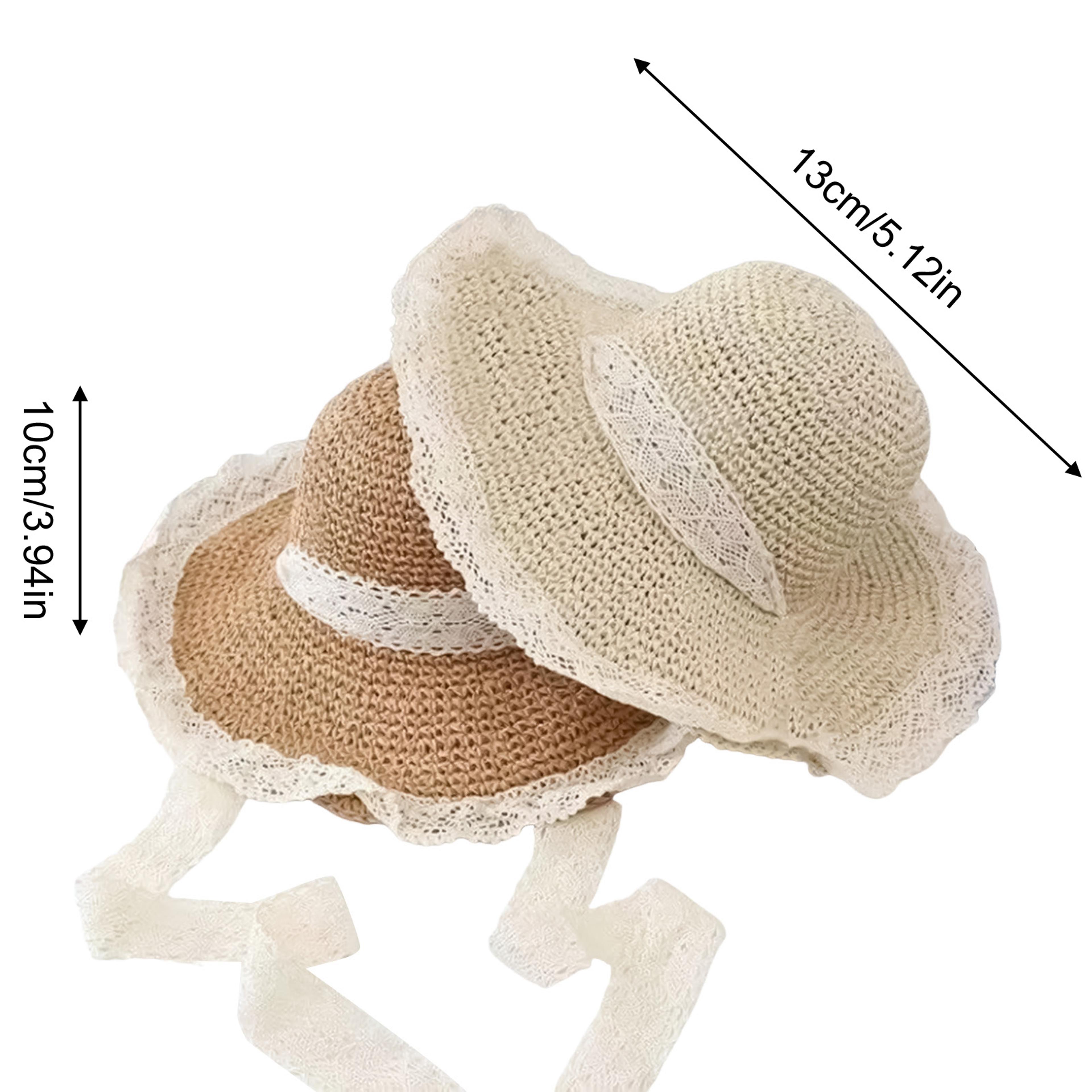 Womens Sun Hat Foldable Straw Hat Wide Brim Beach Hat For Travel 4