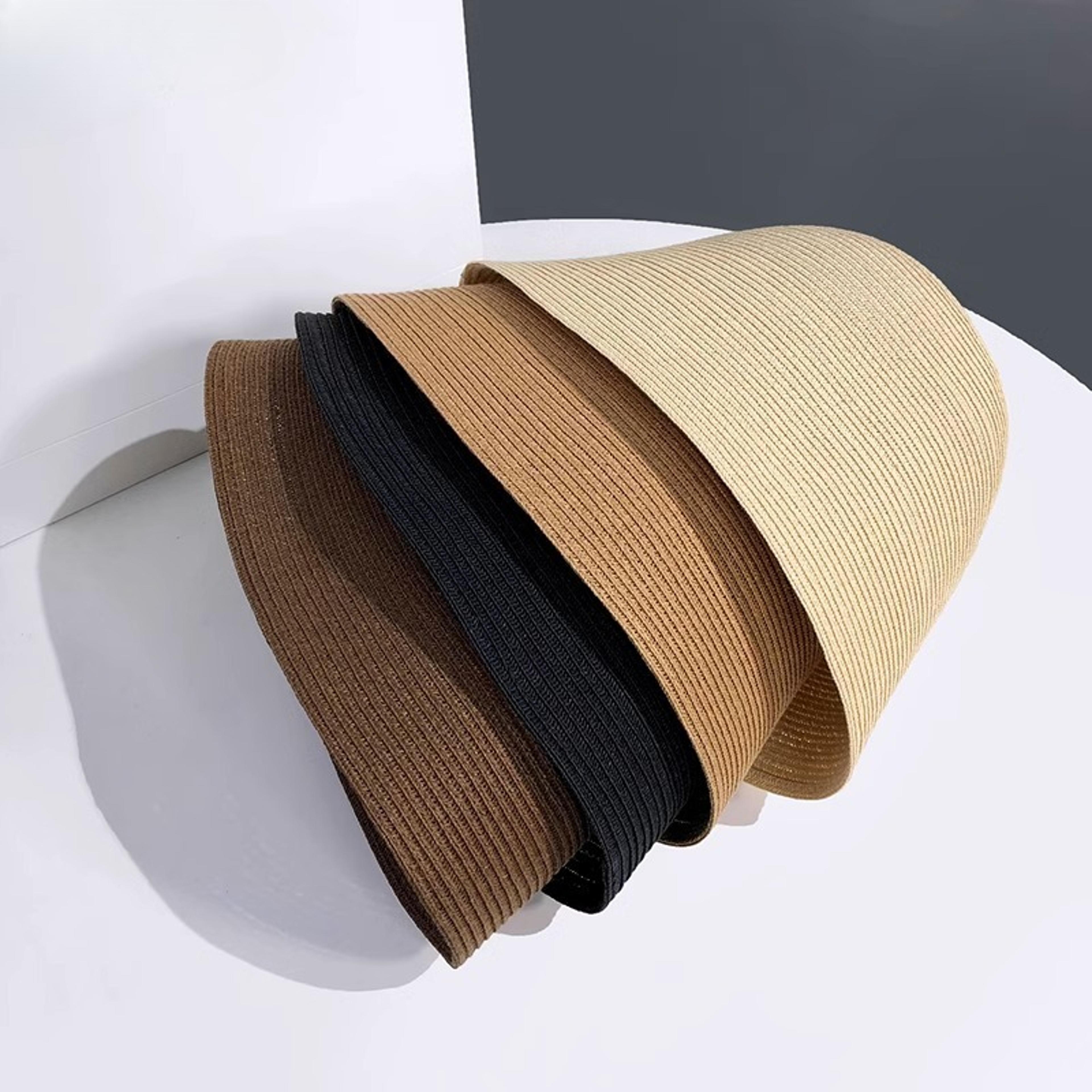 Womens Breathable Straw Fisherman Sun Hat  Wide Brim Packable Summer Beach Hat 1