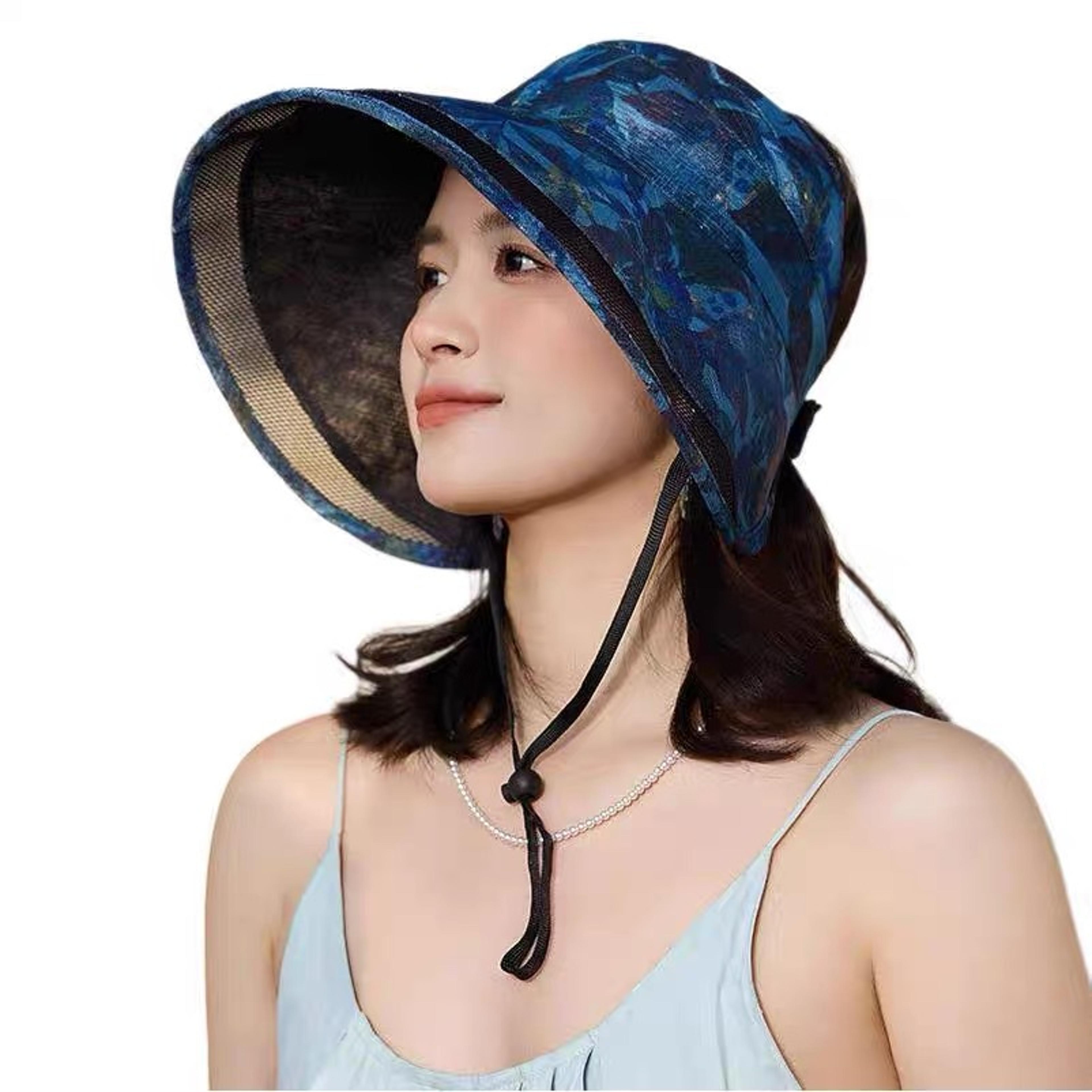 Adjustable Floral Wide Brim Sun Bucket Hat Breathable Anti Sun Fisherman Hat UV Protection Outdoor  3
