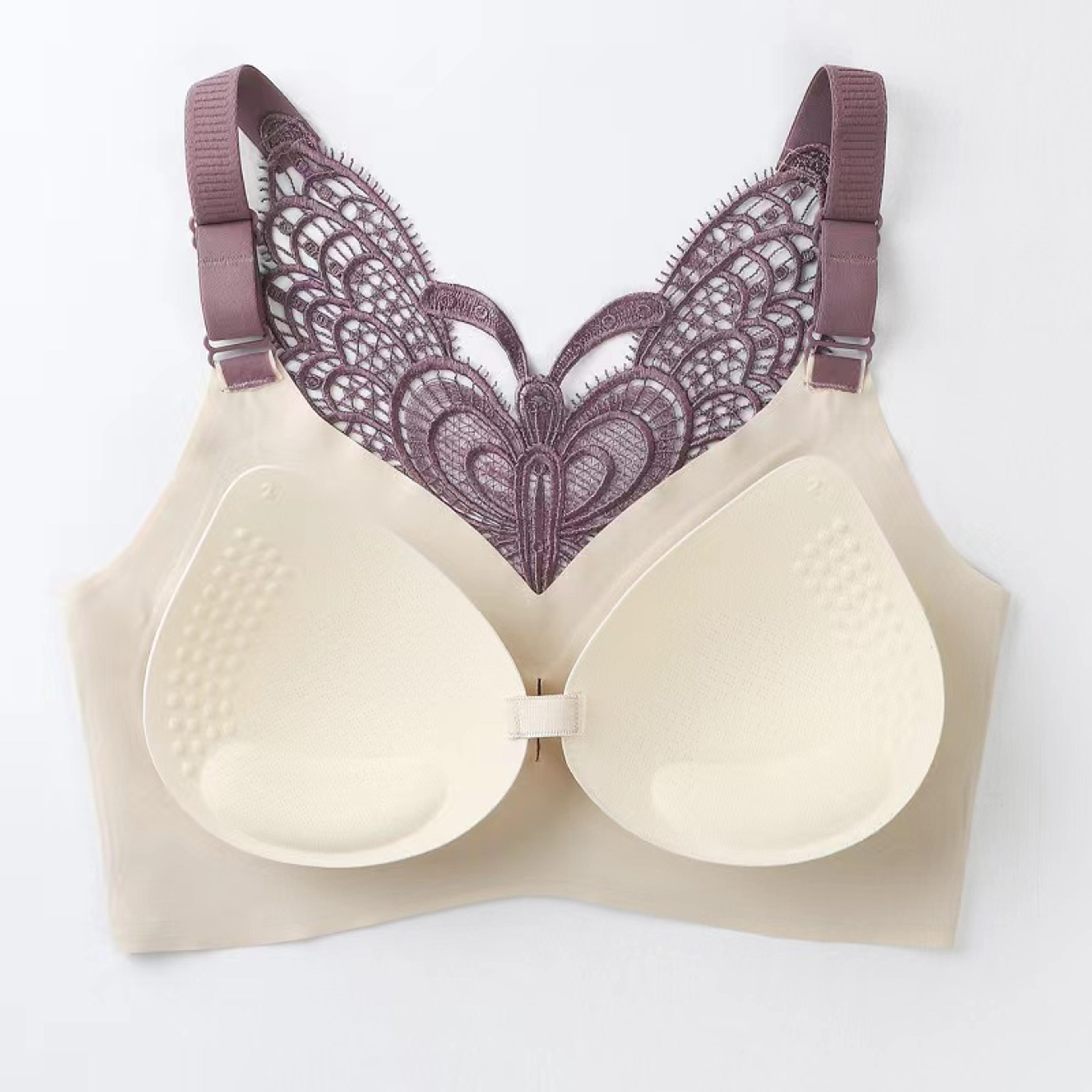 Butterfly Back Seamless Wireless Bra  Shockproof Plus Size Comfort Sports Bra 2