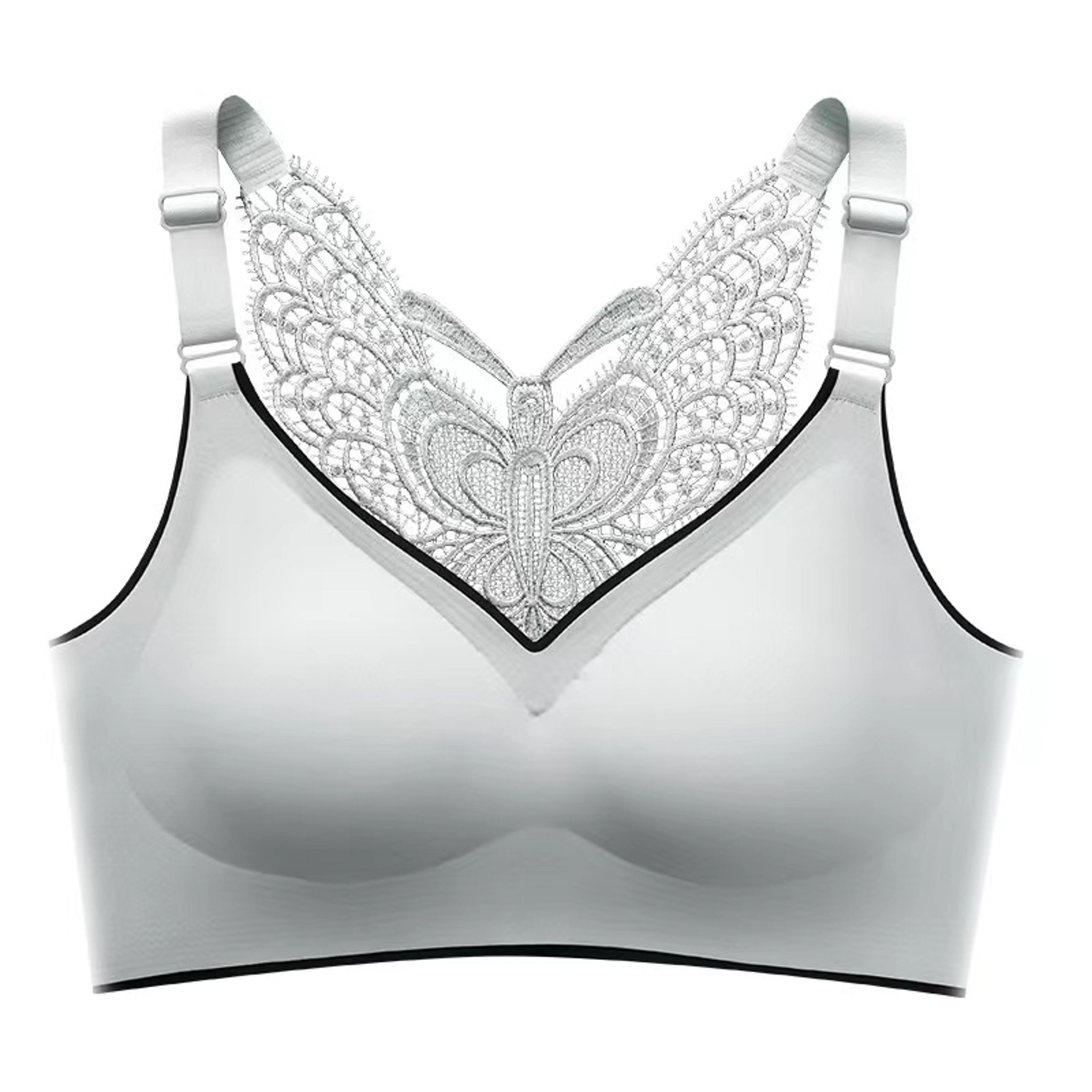 Butterfly Back Seamless Wireless Bra  Shockproof Plus Size Comfort Sports Bra 7
