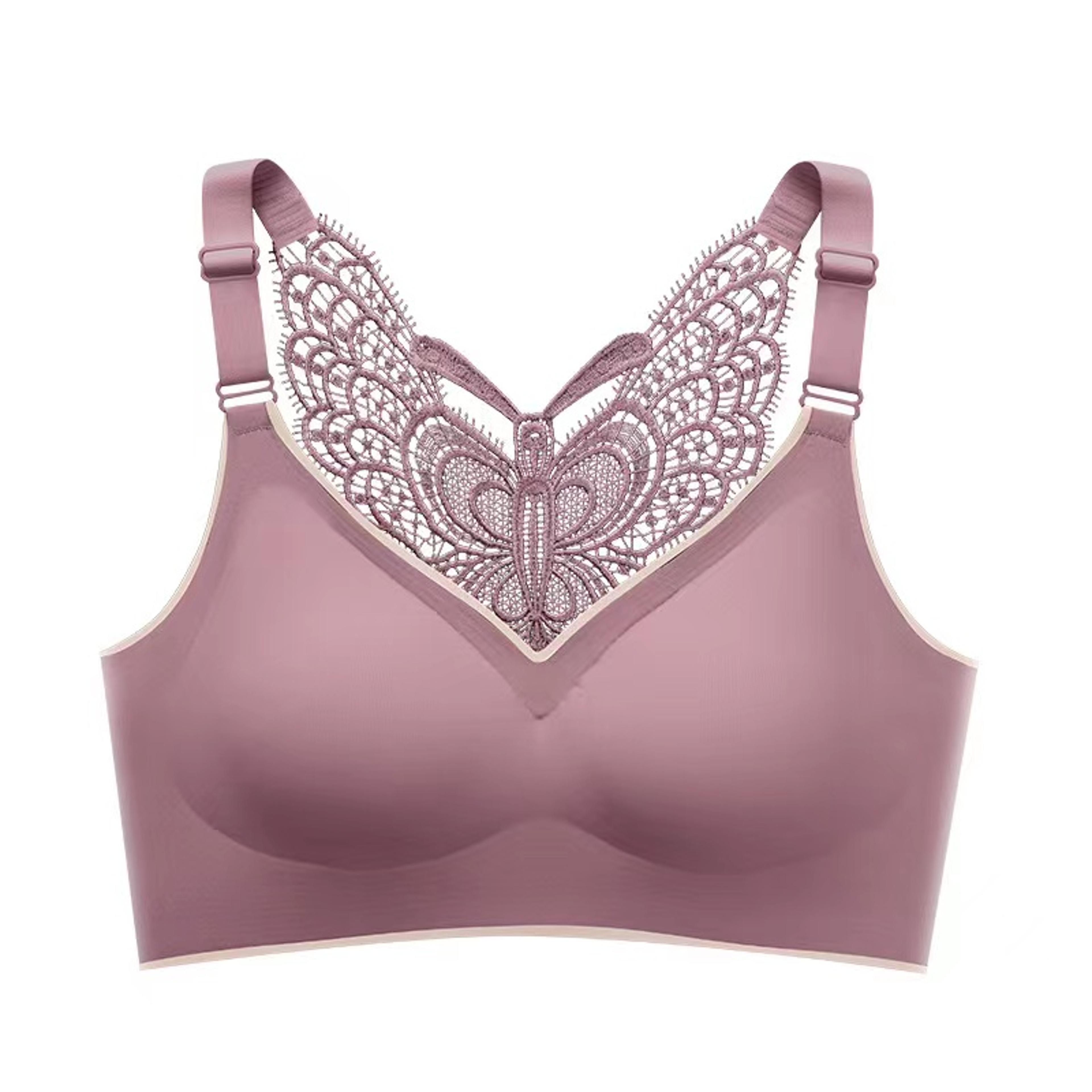 Butterfly Back Seamless Wireless Bra  Shockproof Plus Size Comfort Sports Bra 5