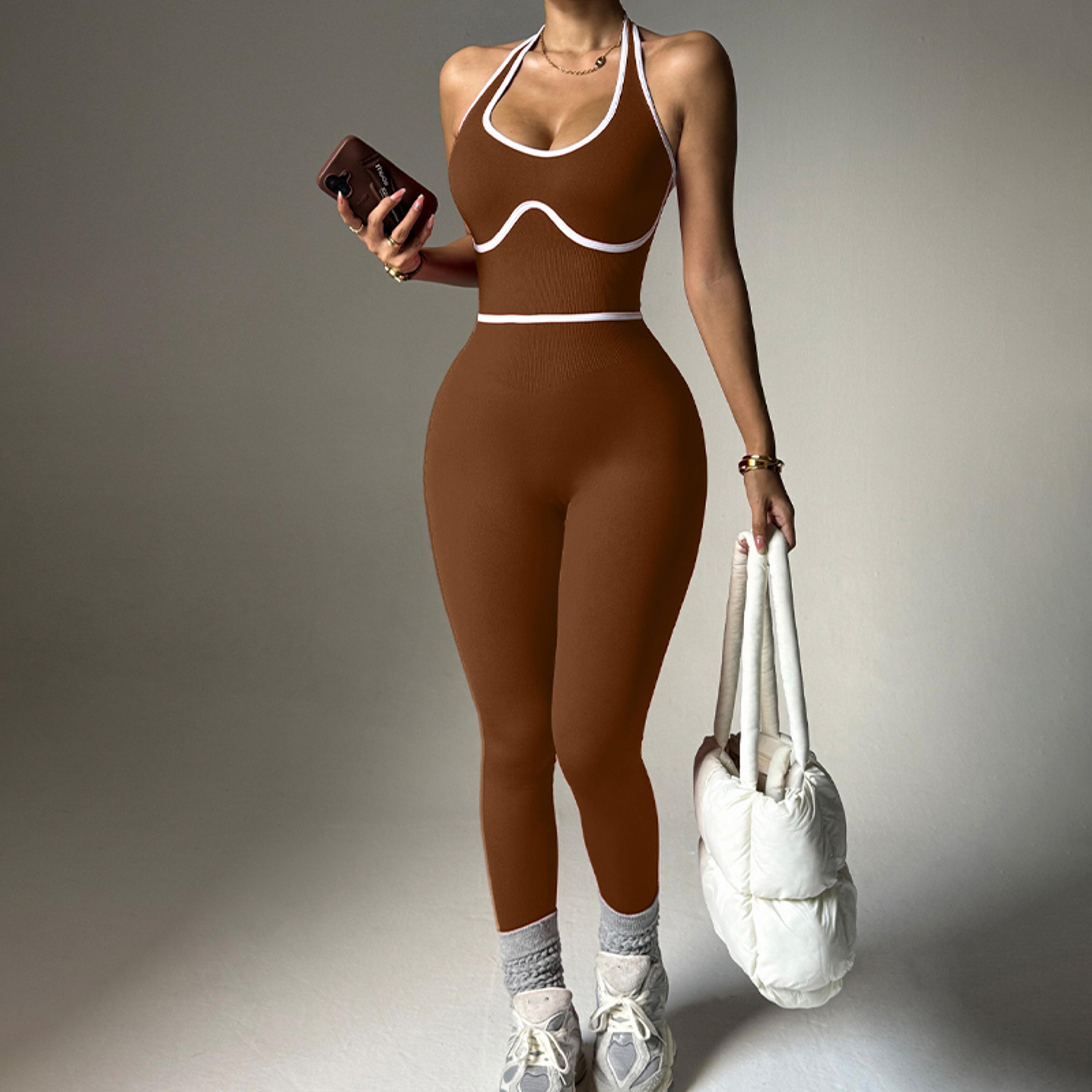 seamless sculpting yoga bodysuit women one piece fitness jumpsuit gym activewear set