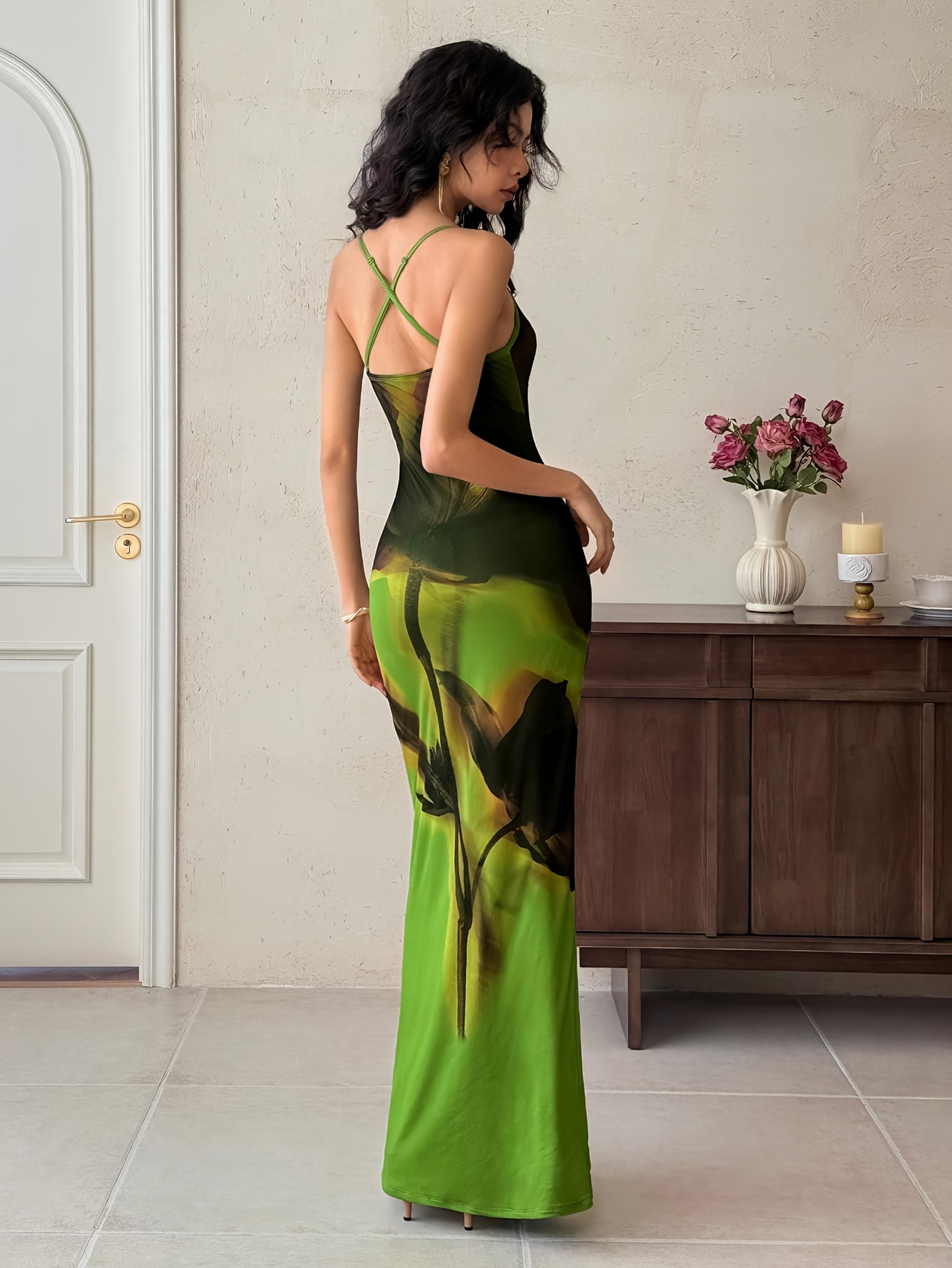 Womens Slimming Summer Maxi Dress Elegant Casual Warm Weather Gown 1