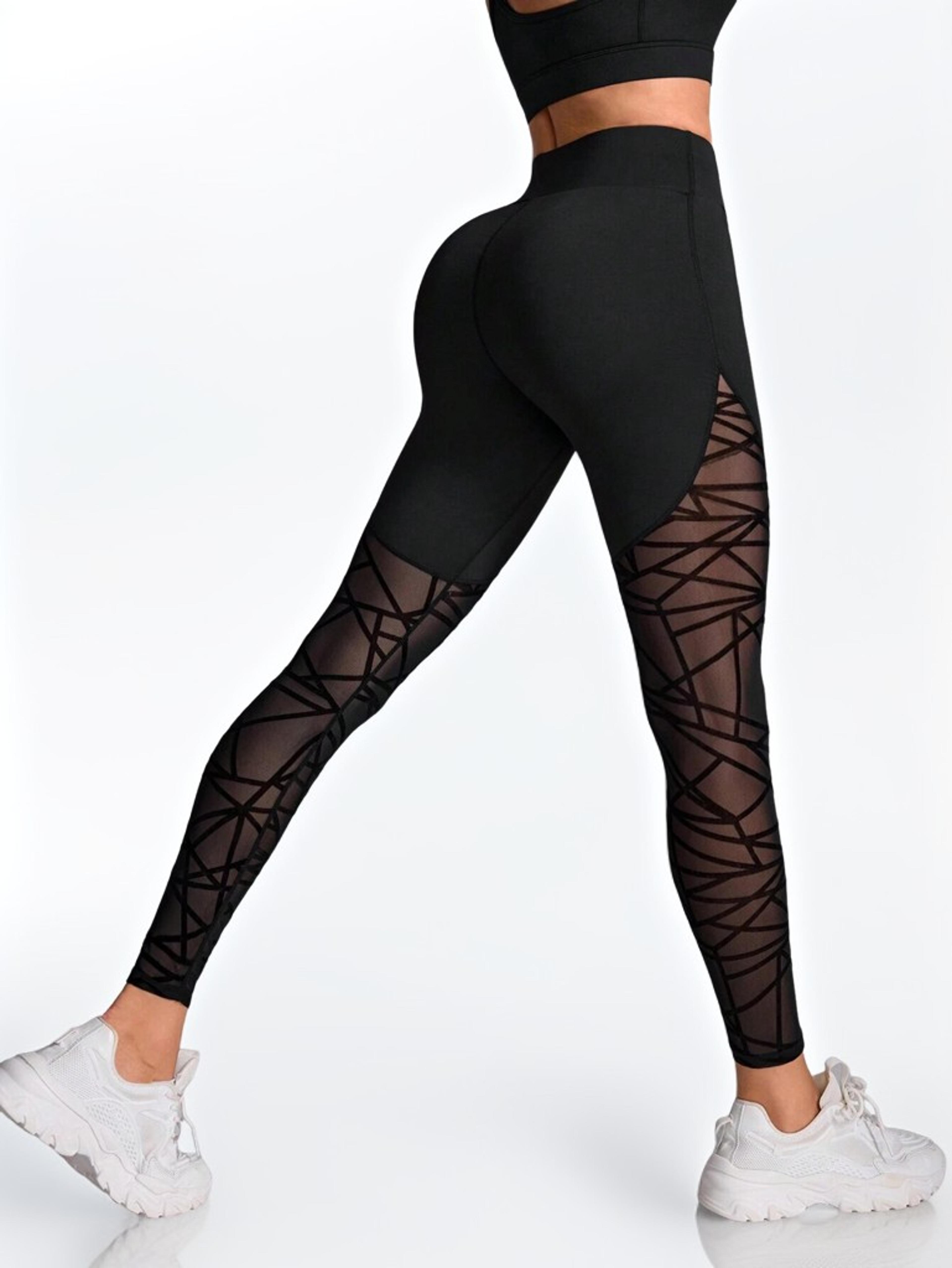 High Waisted Butt Lifting Mesh Slim Fit Shaping Pants For Women 1